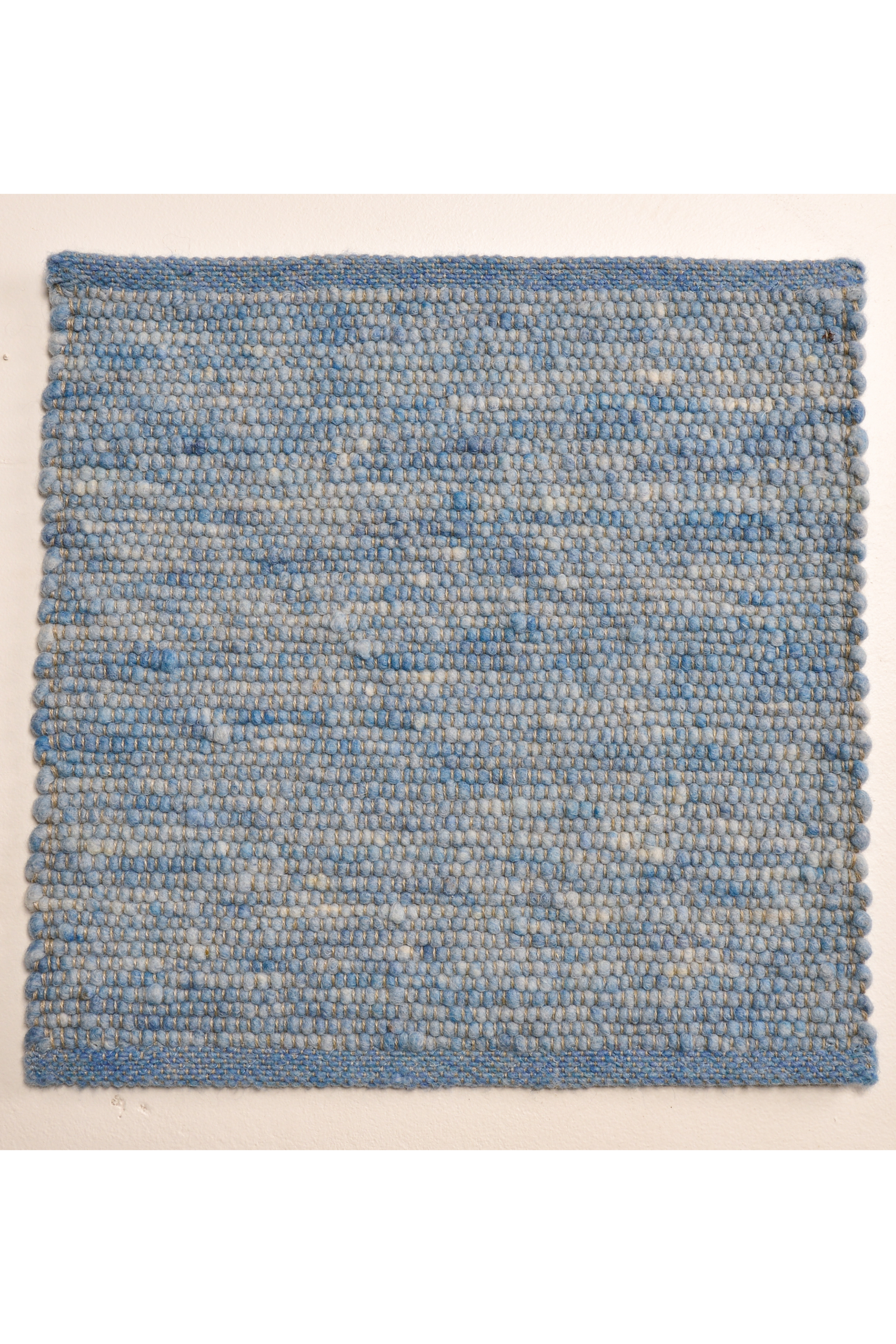 Blue luxury plain handwoven rug