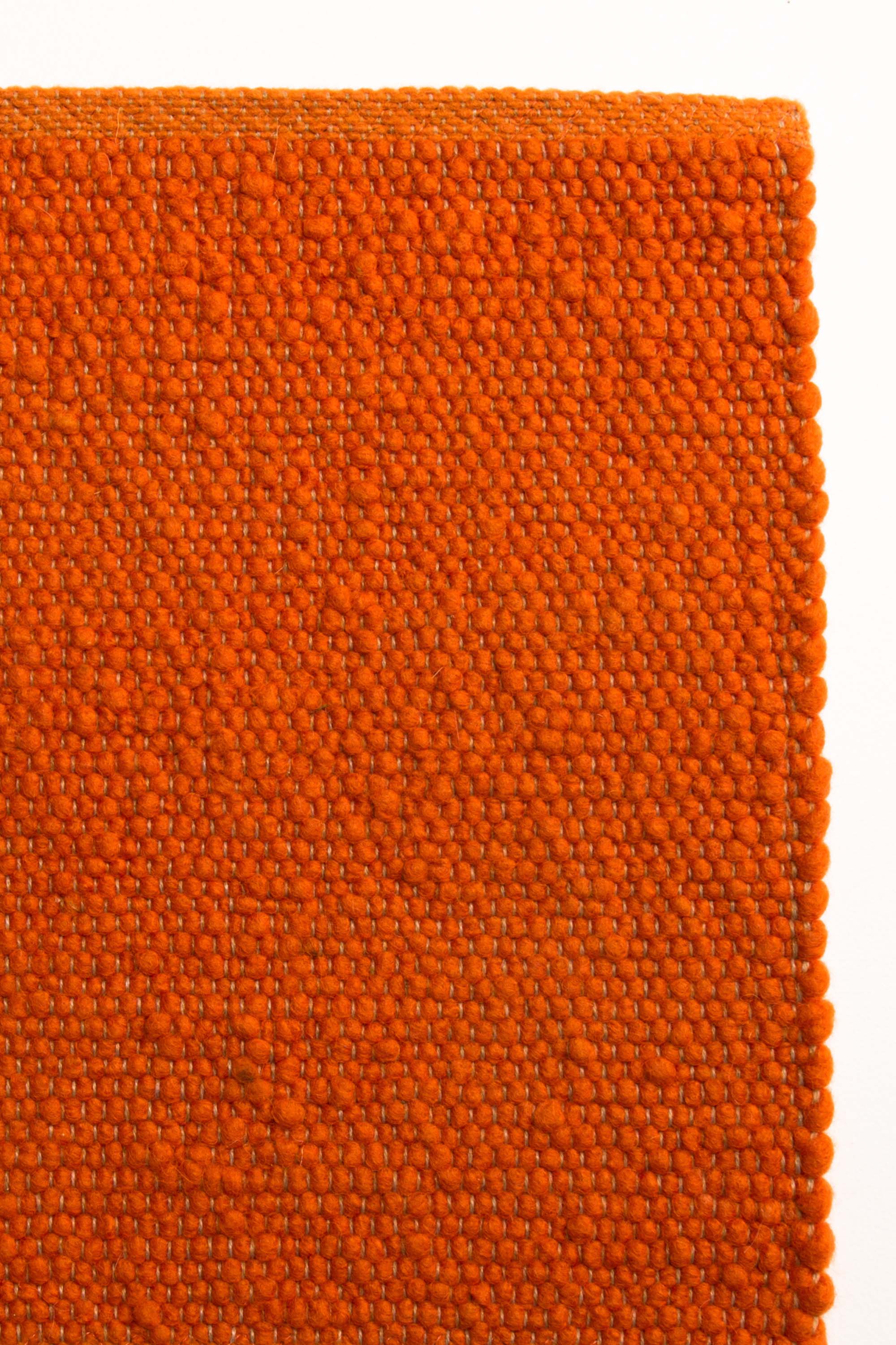 Orange luxury plain handwoven rug