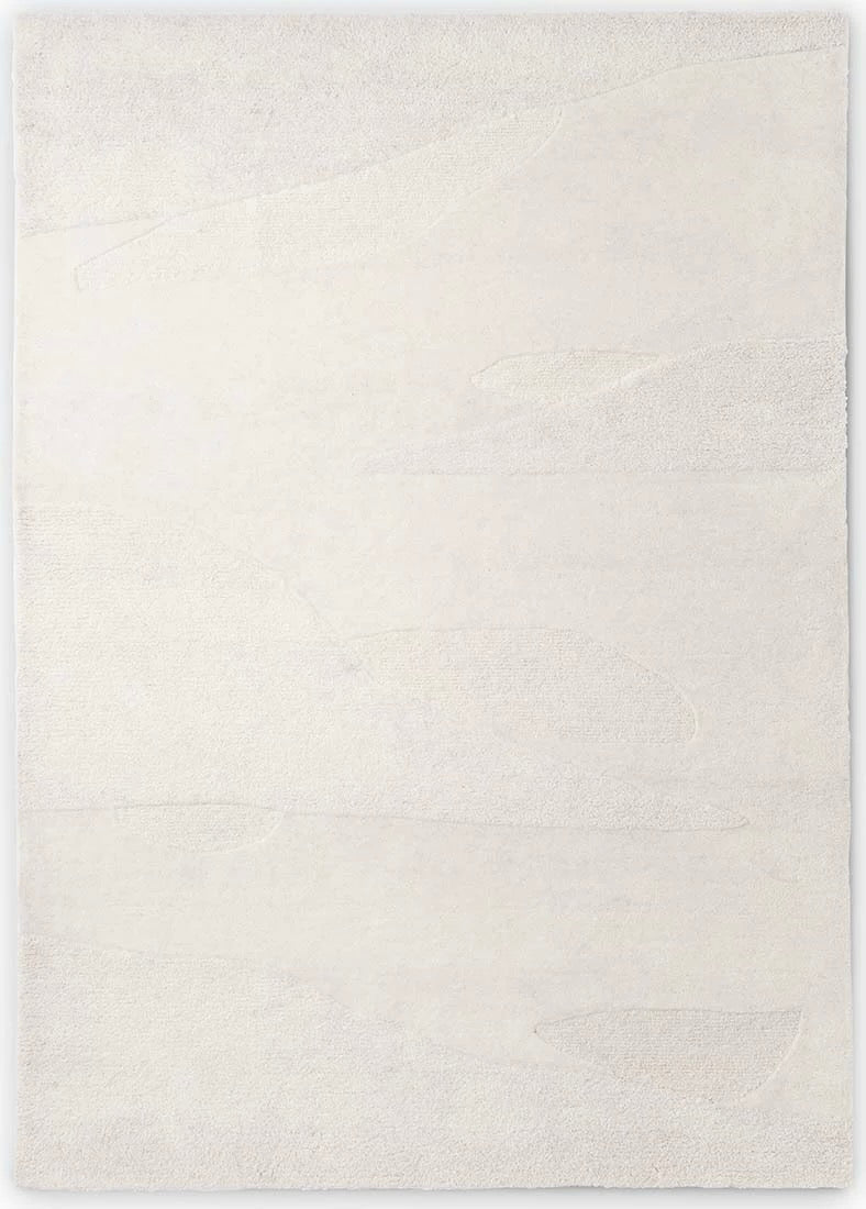 cream wool area rug with subtle texture detail