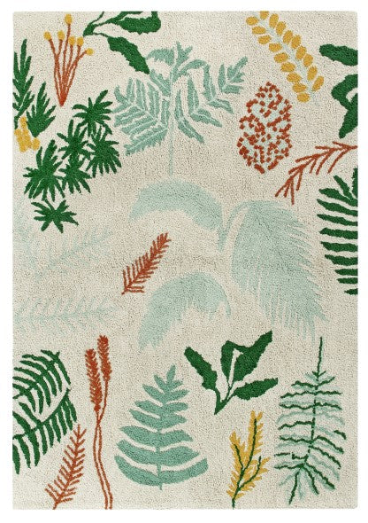 Floral Multicoloured Cotton Rug
