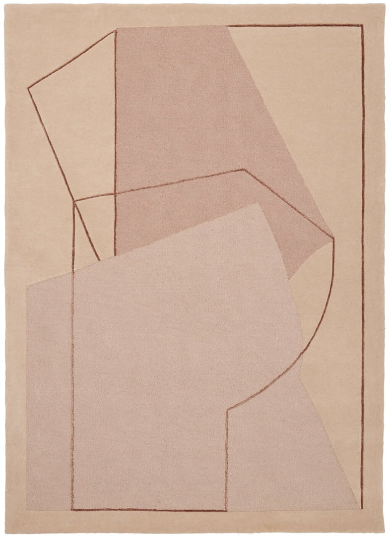 pink abstract rug