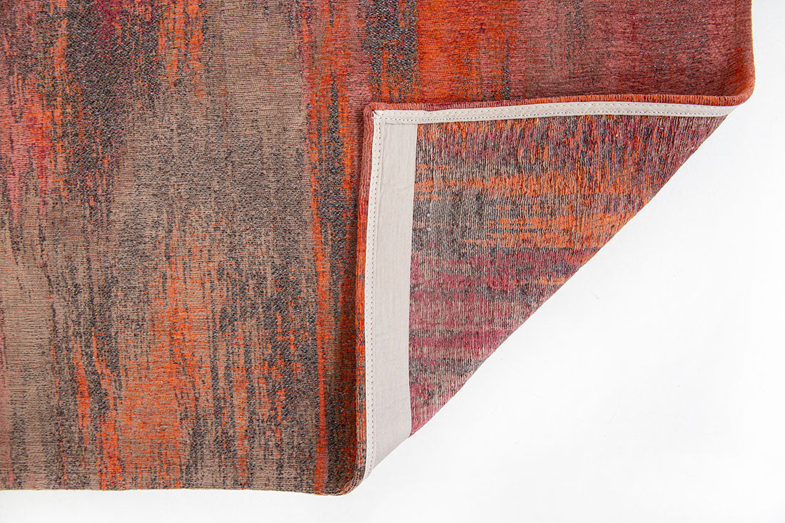 red, pink and orange abstract rug