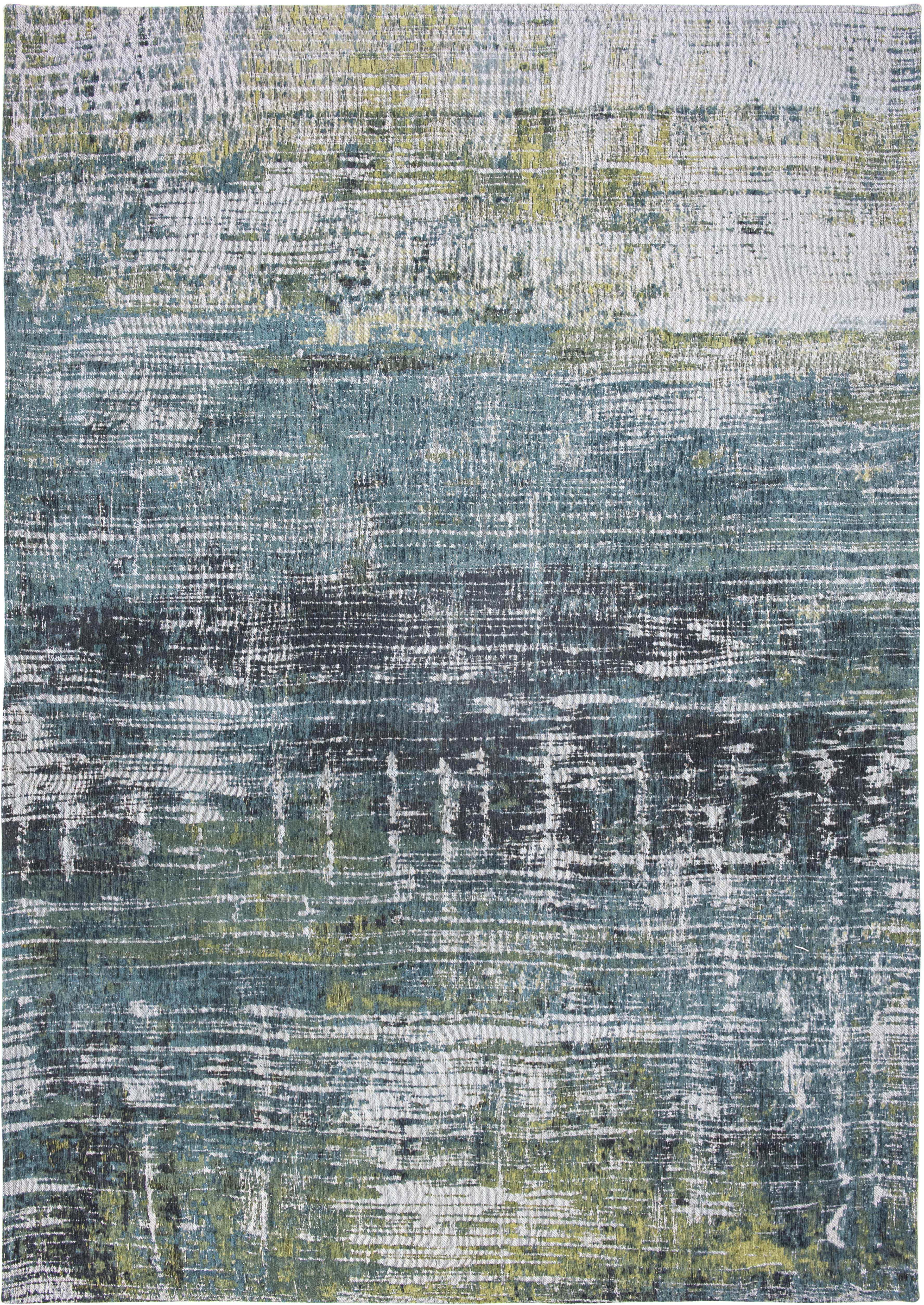 Blue abstract runner rug