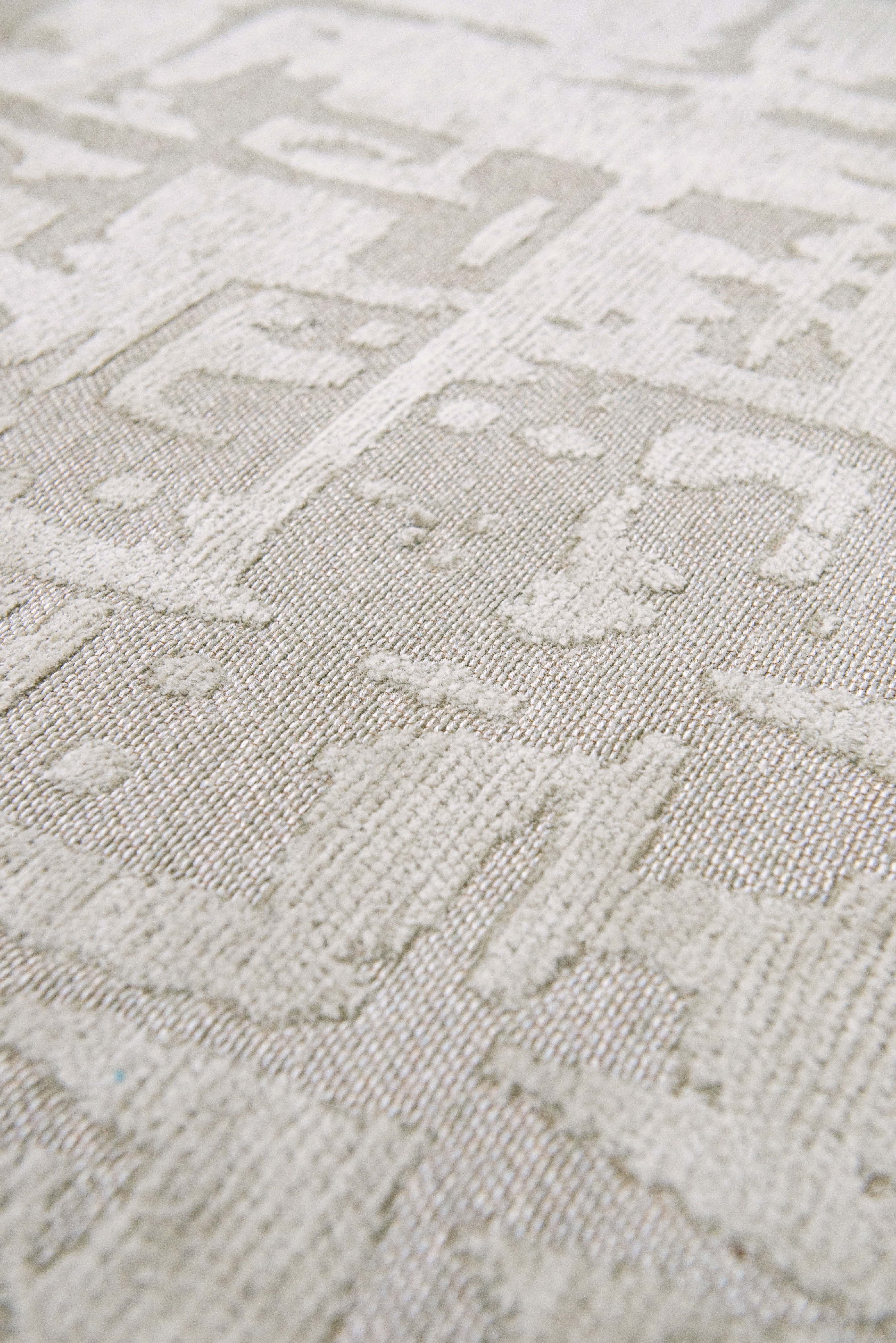 Beige flatweave runner rug with subtle, organic pattern