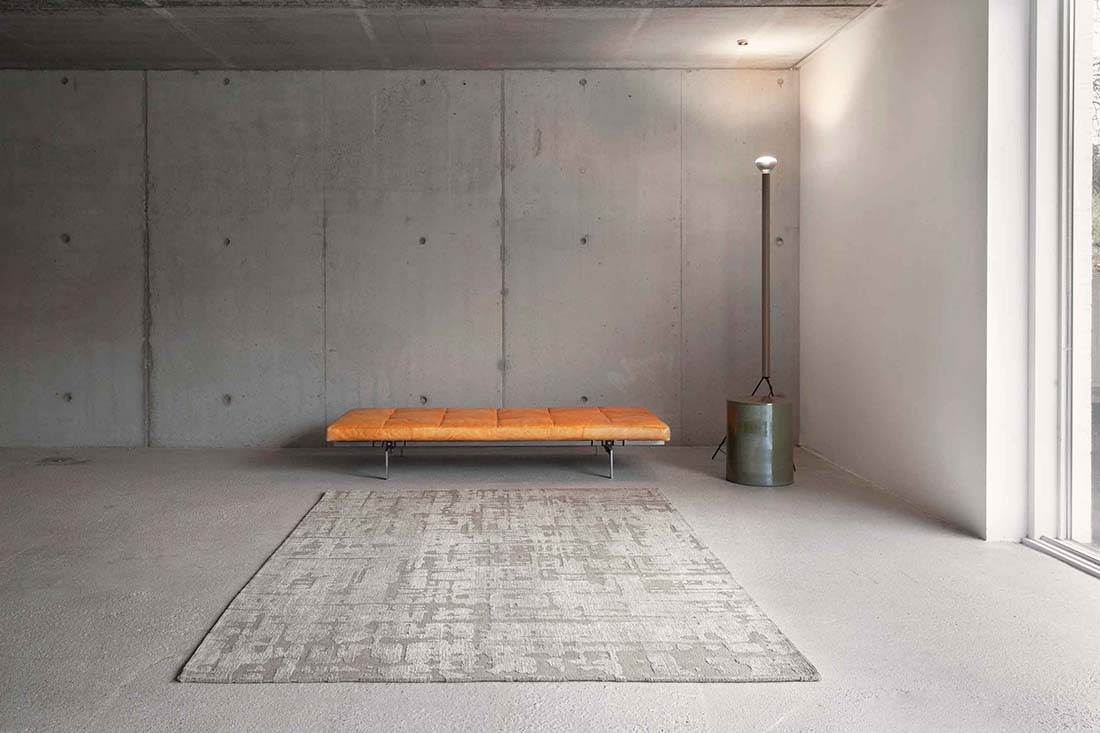 beige flatweave area rug with subtle