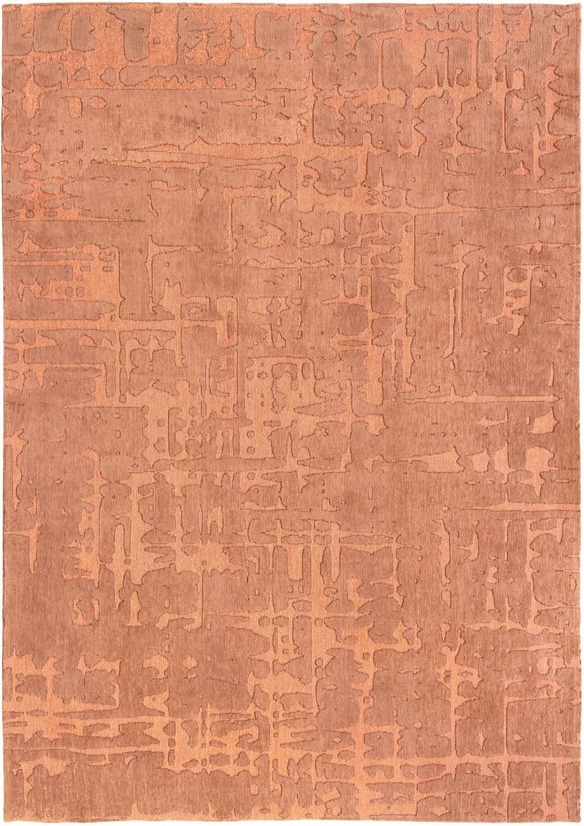copper flatweave area rug with subtle, organic pattern
