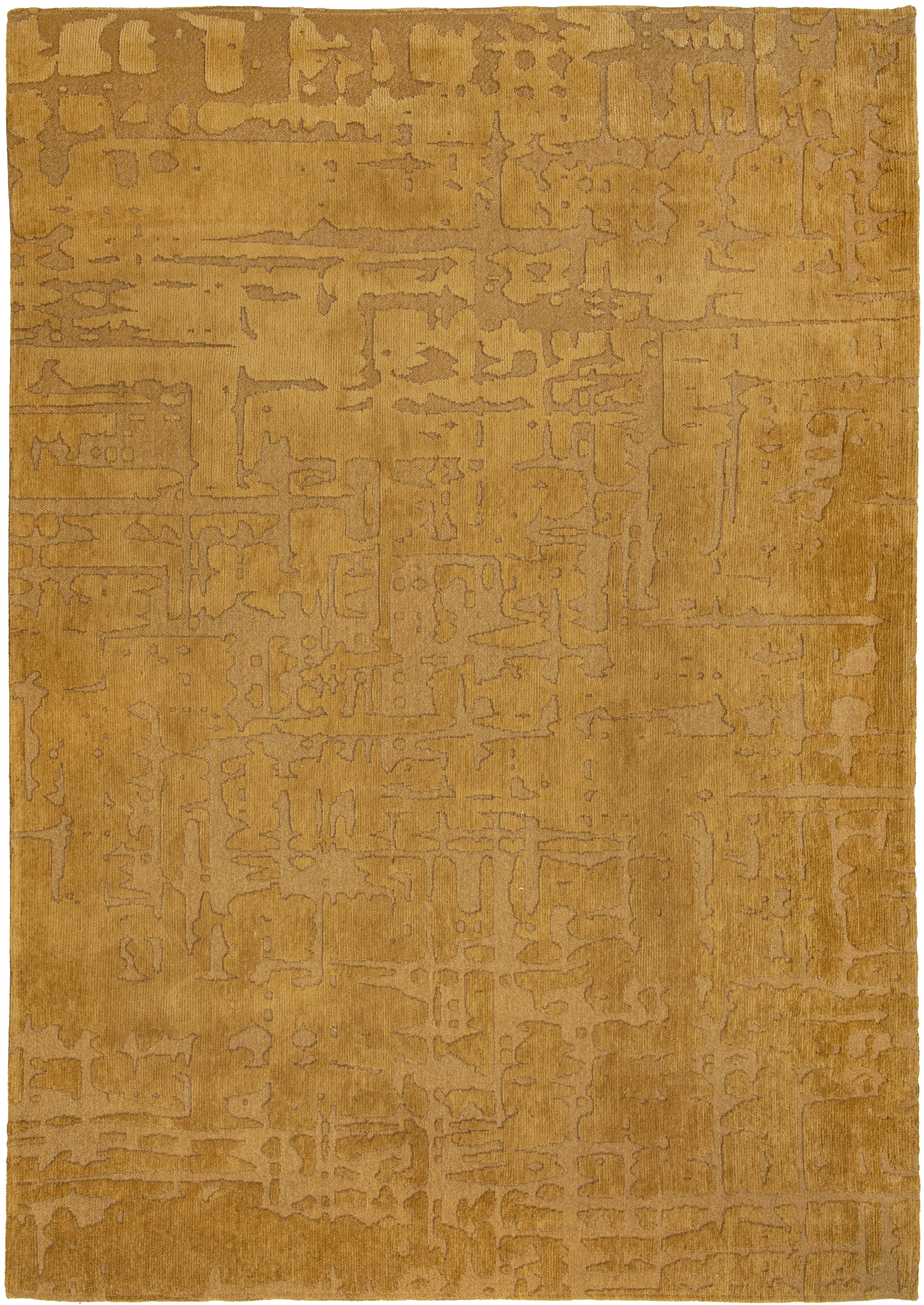 Louis de Poortere Baobab Madagascar Gold 9201 Runner Rug | 80 x 250 cm Gold, Polyester, Patterned
