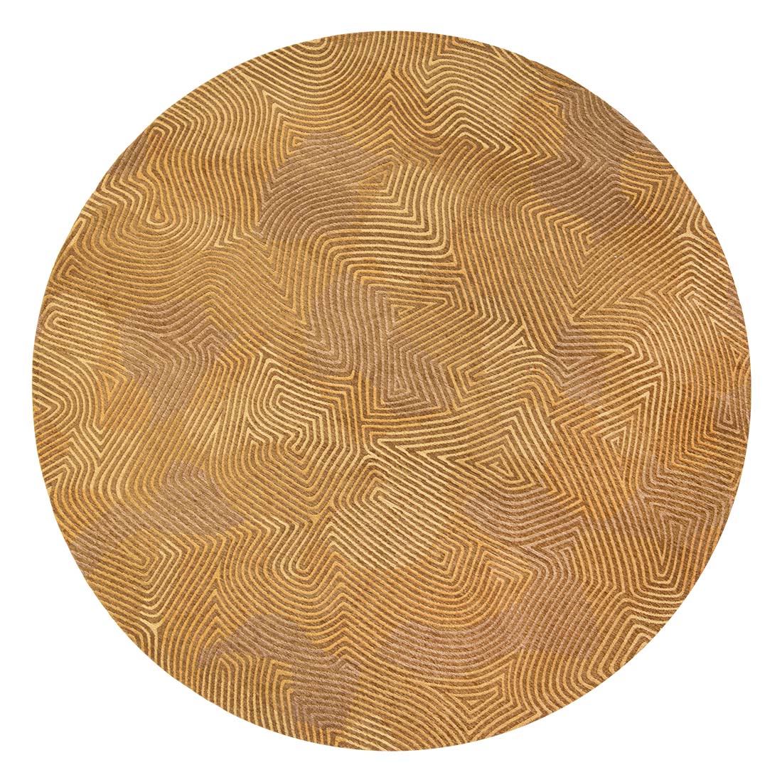 gold flatweave area rug with organic, textured pattern
