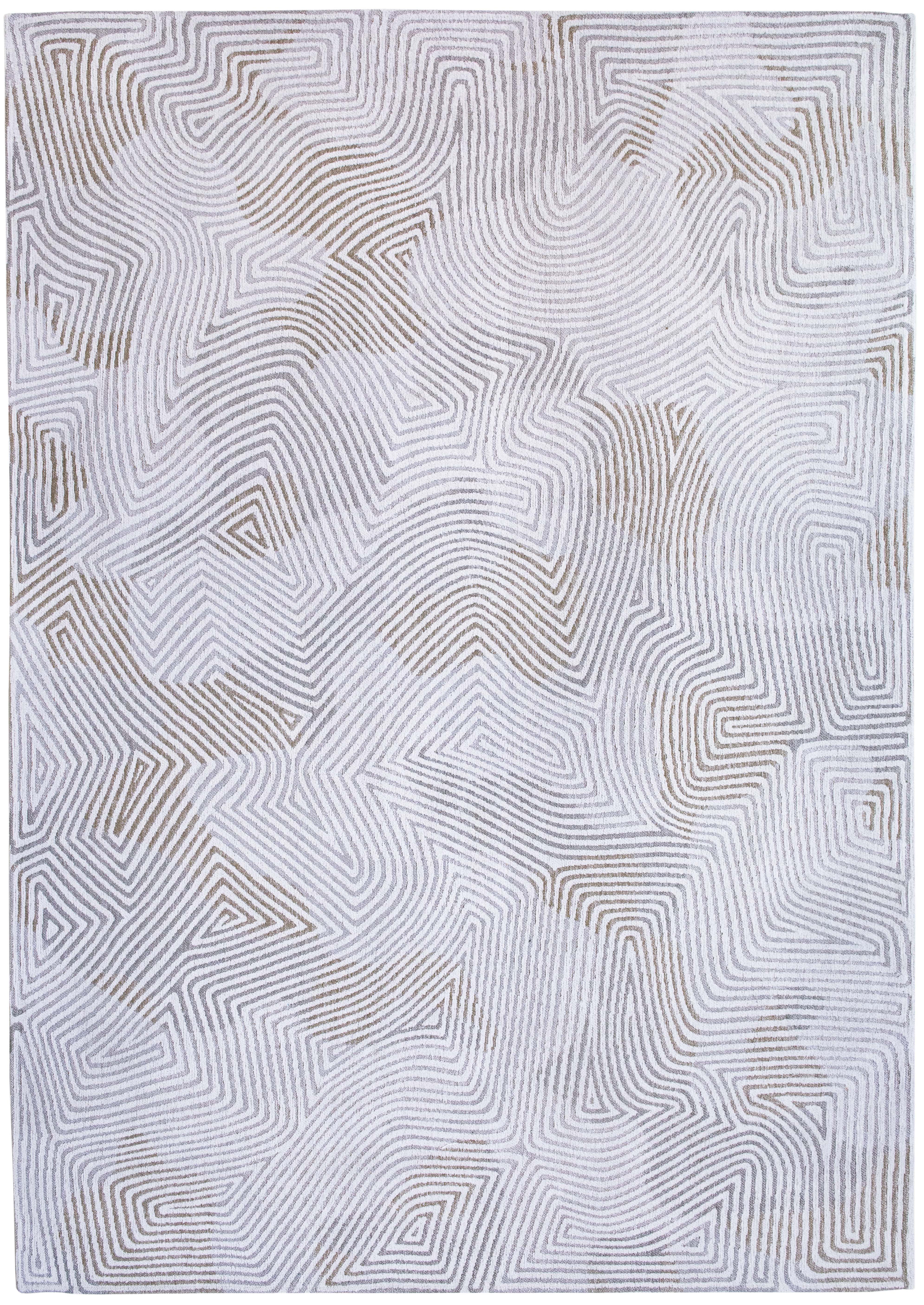Cream flatweave runner area rug with organic, textured pattern