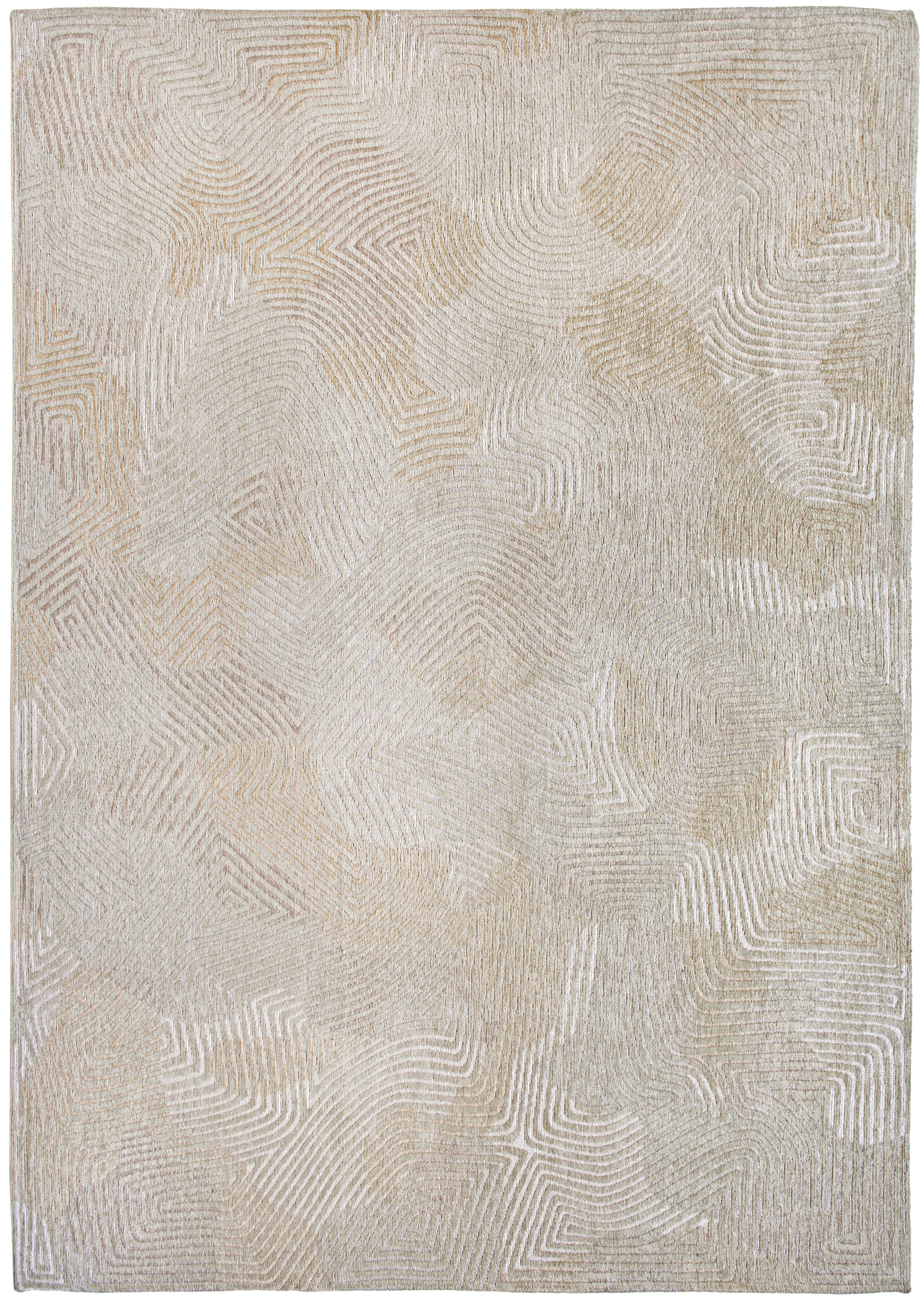 Beige flatweave runner area rug with organic, textured pattern