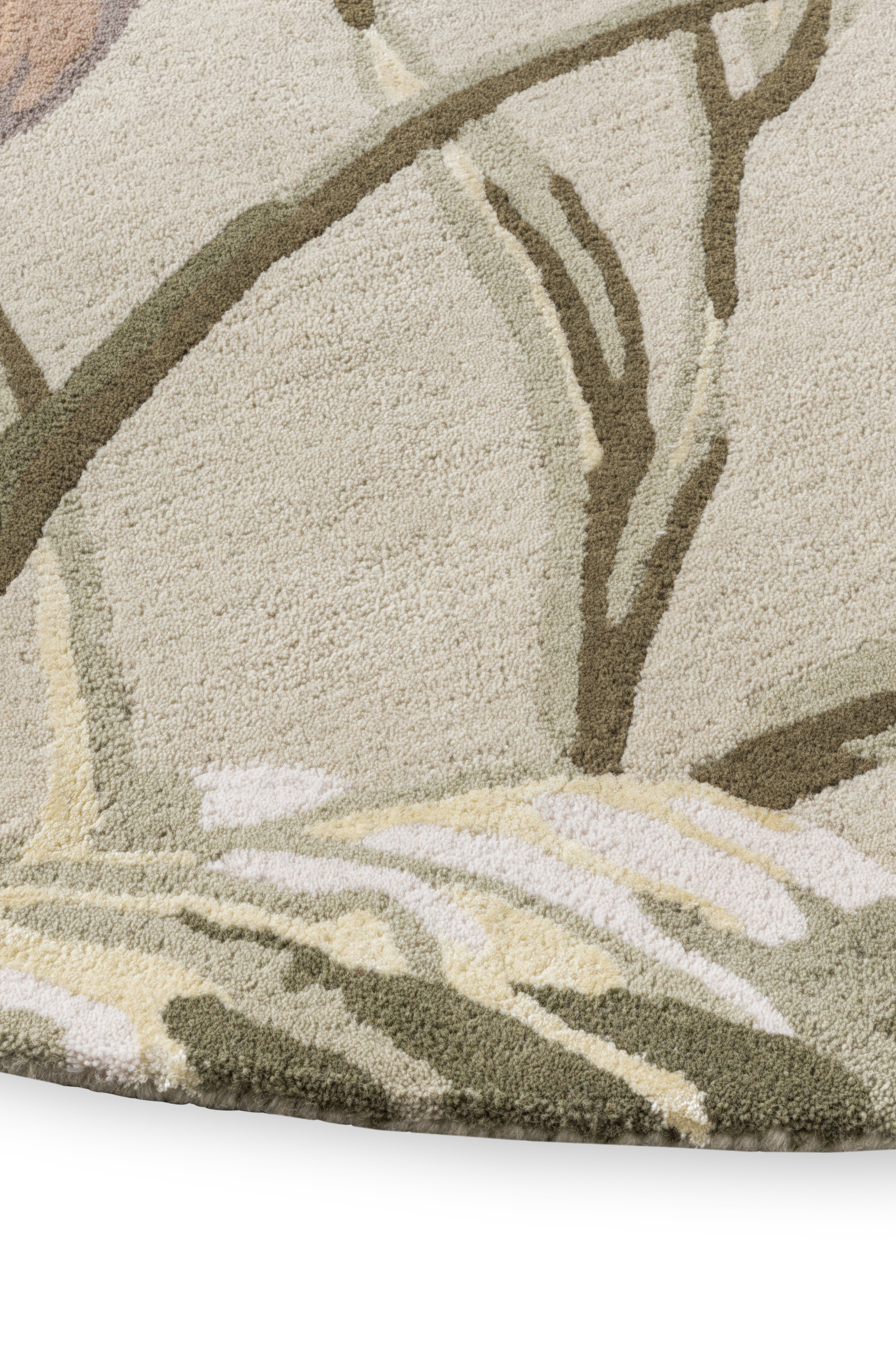 Laura Ashley Gosford Natural/Sage Green 81307 Round