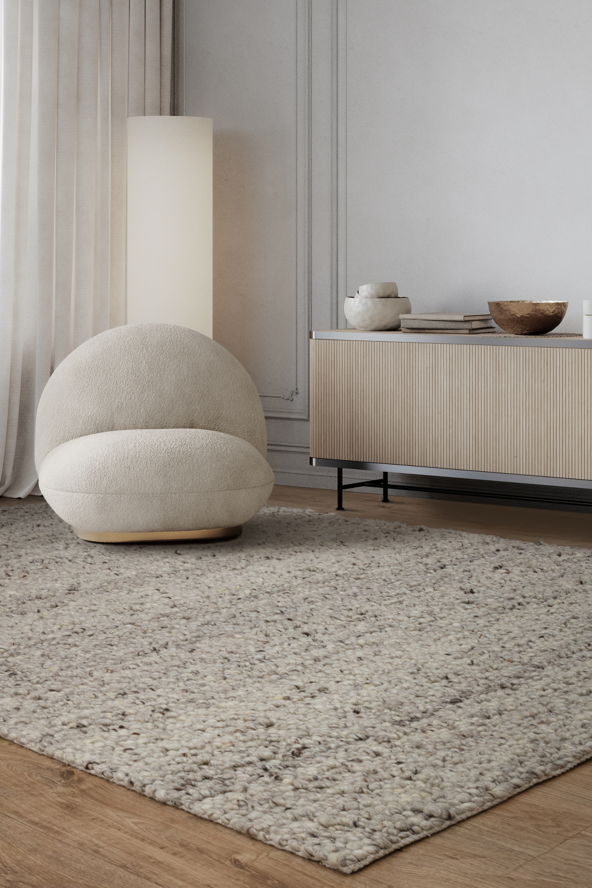 Adler Silver Rug
