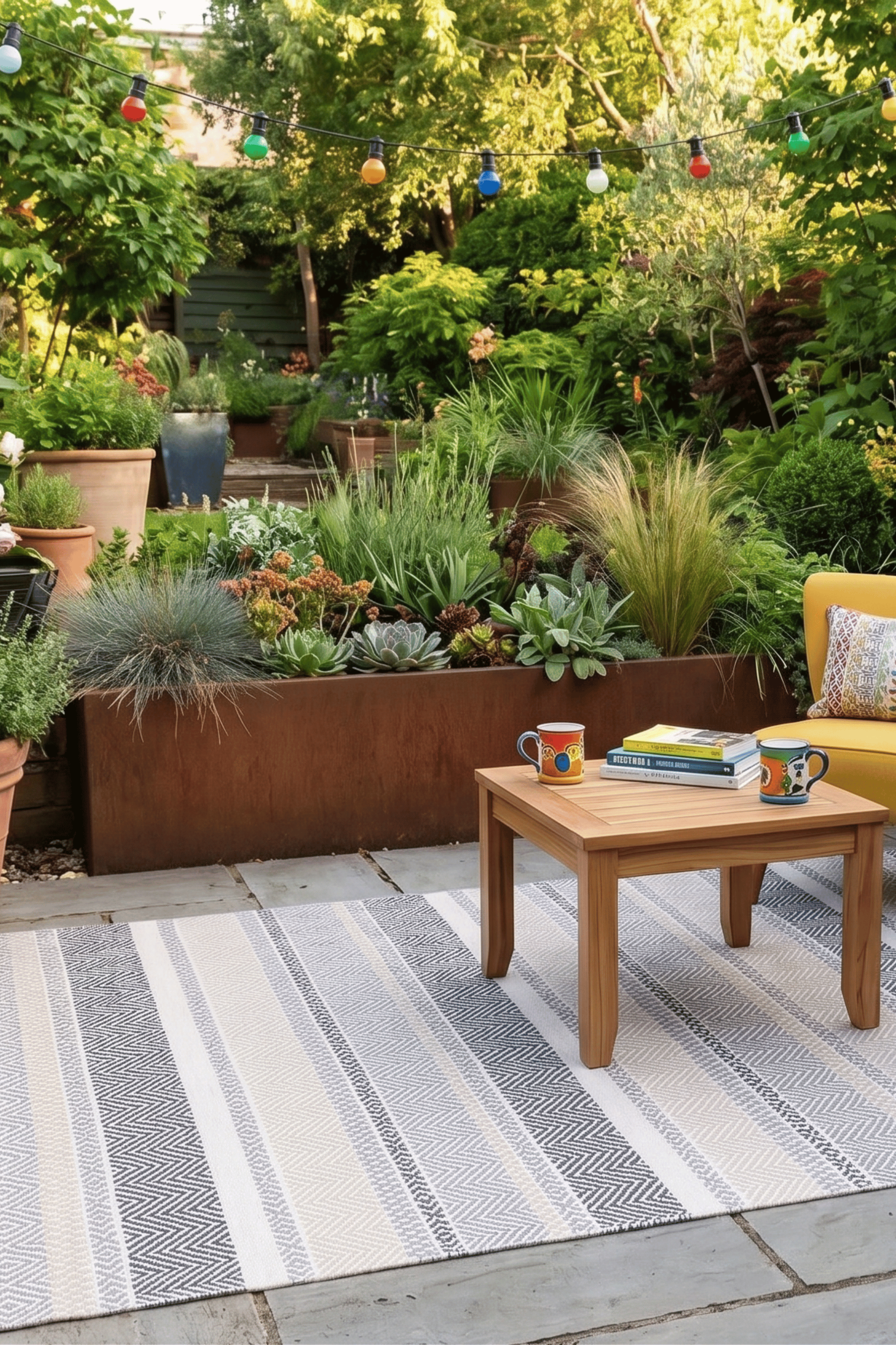 Alfresco Boardwalk Grey Multi Outdoor Rug - 120x170cm