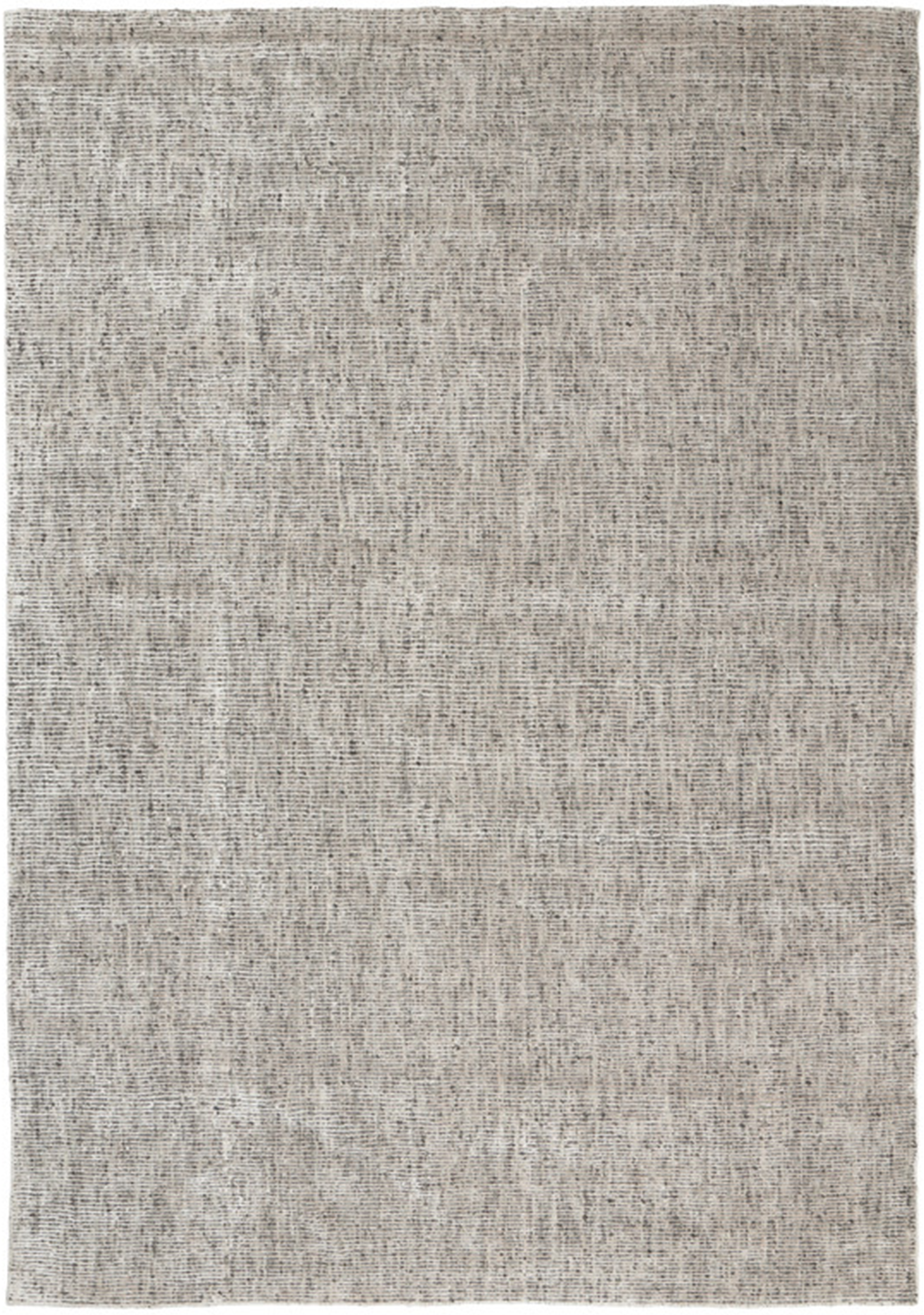 Plain grey wool/viscose rug