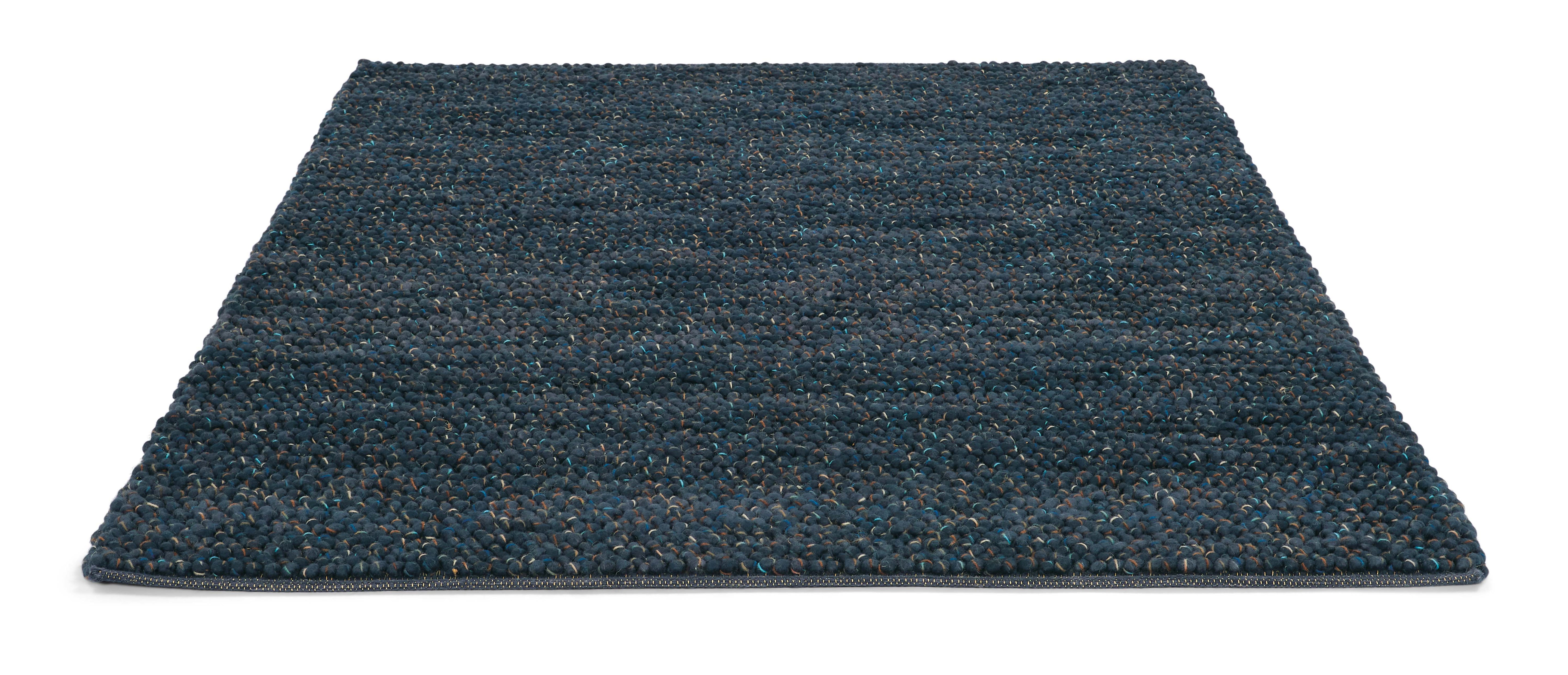 brink and campman blue textured wool and jute rug