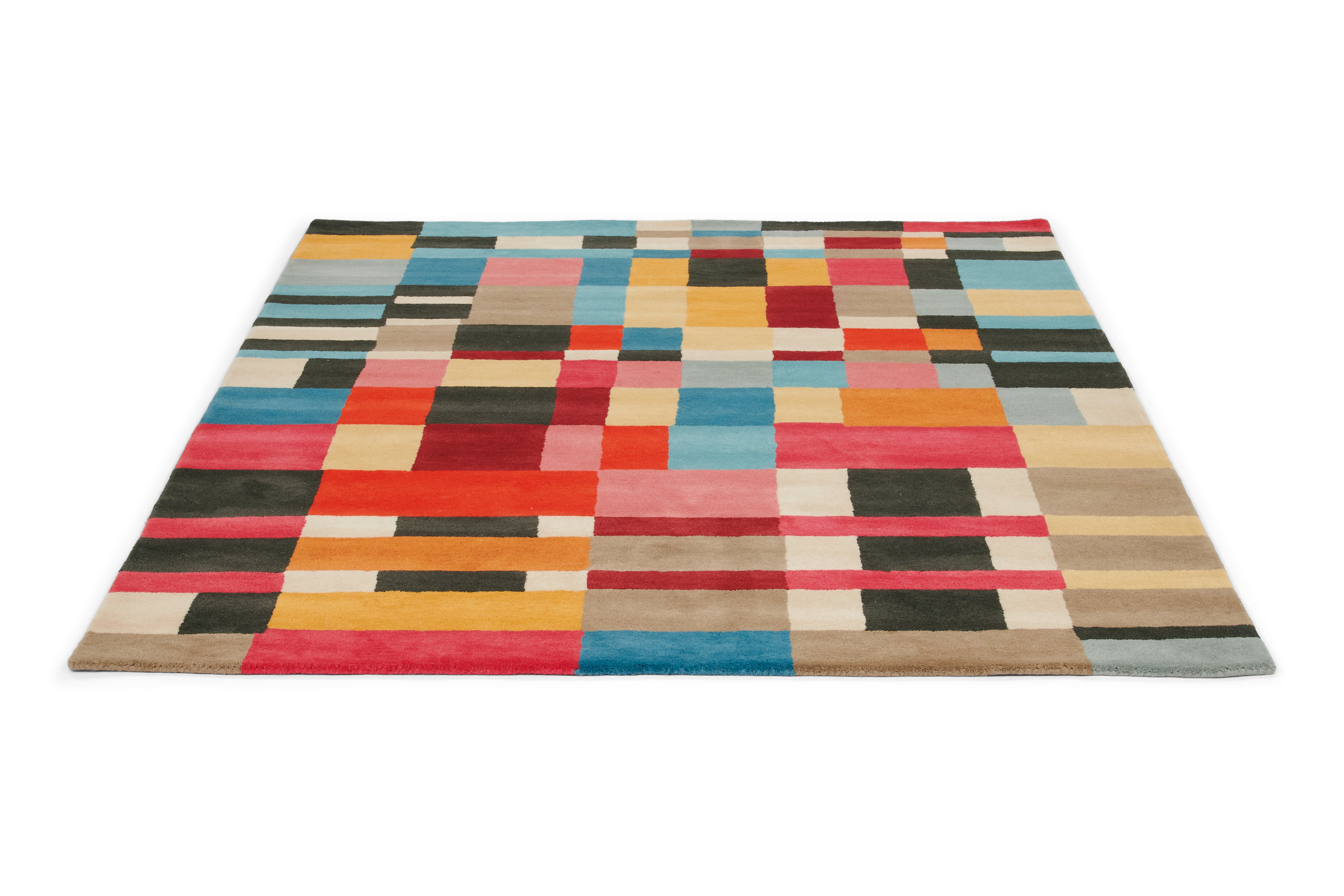 brink and campman wool rug with a multicolour geometric pattern