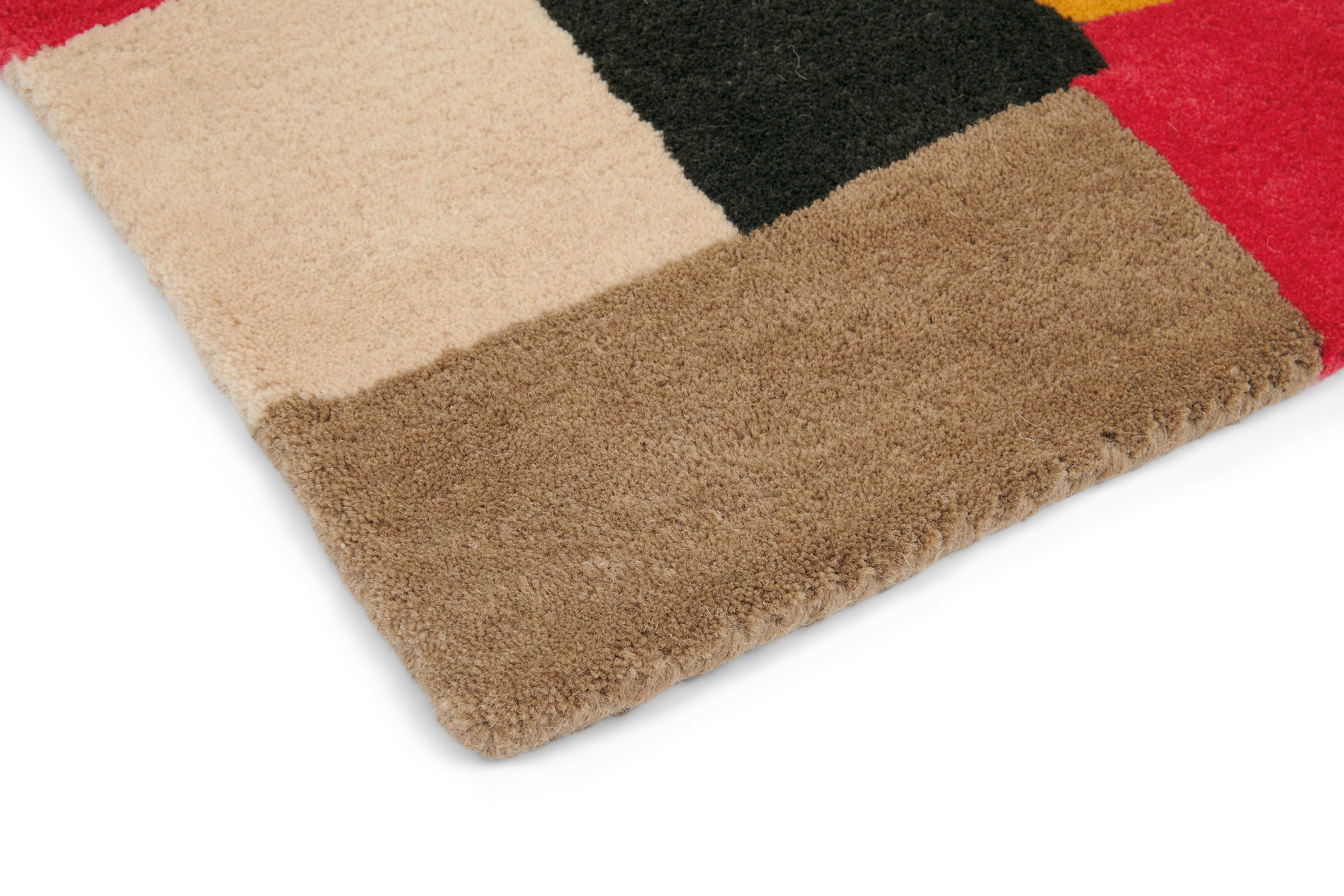 brink and campman wool rug with a multicolour geometric pattern