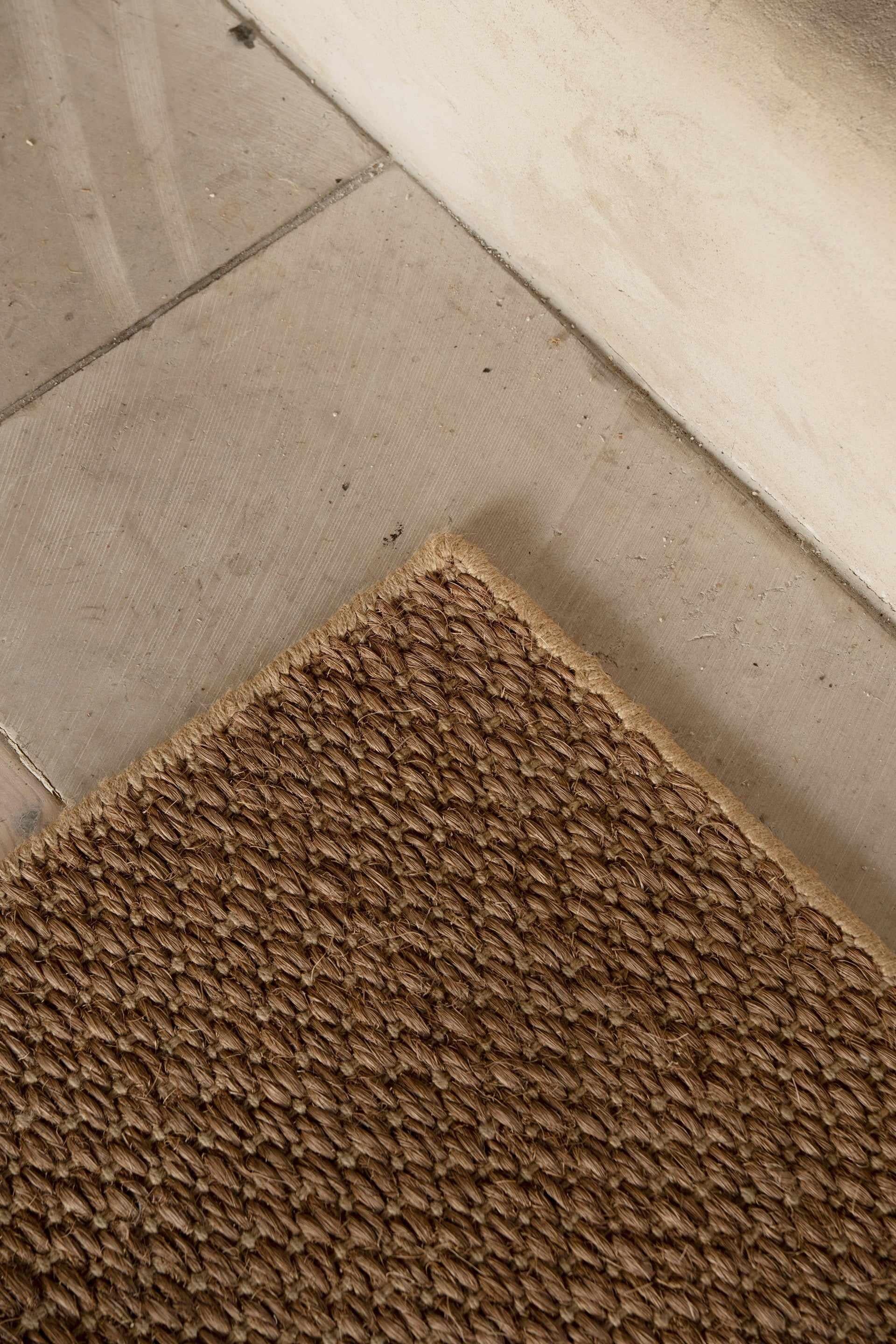 Basket Weave Sisal Brown Runner