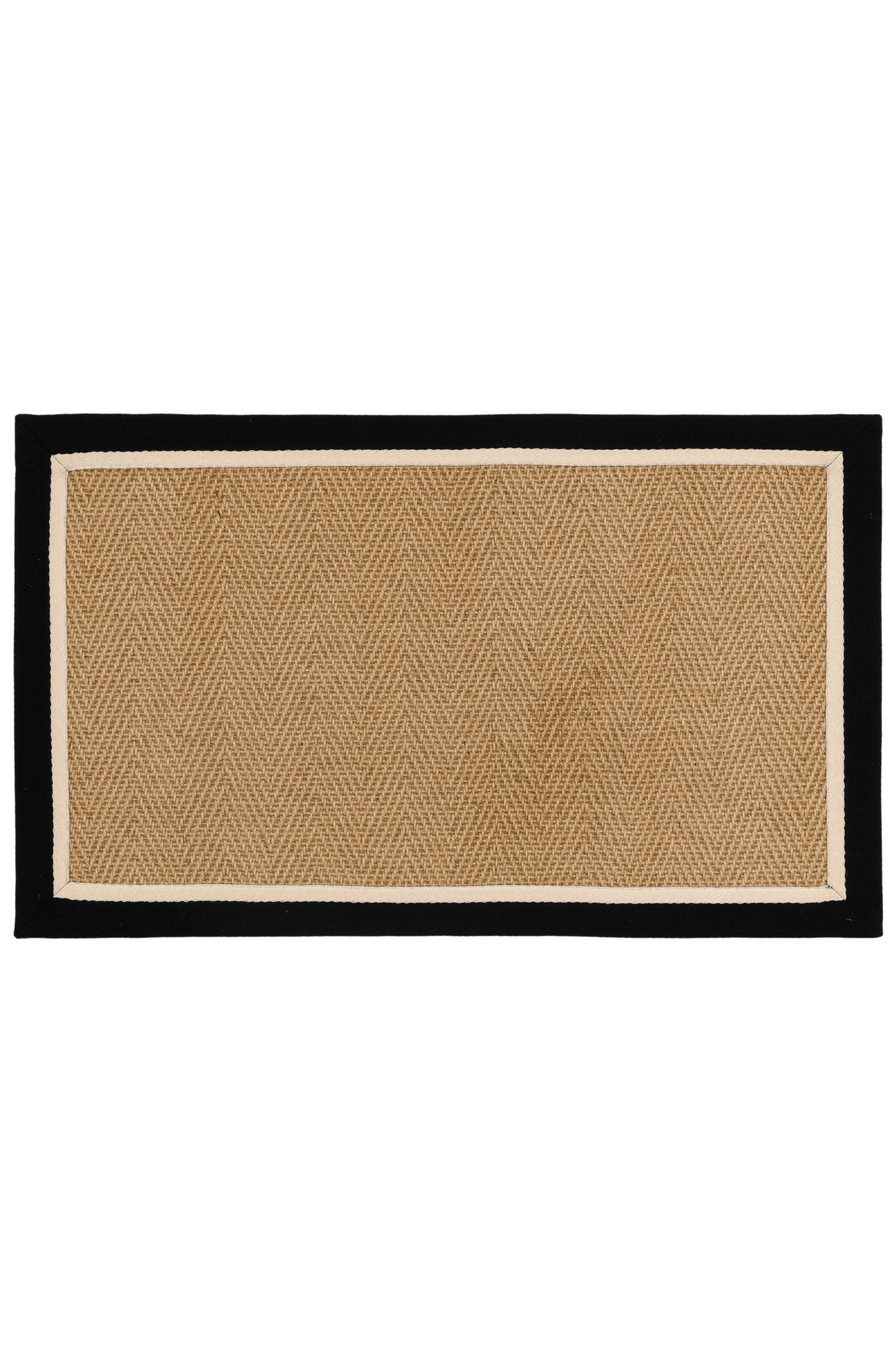 Bordo Herringbone Charcoal Cream Doormat