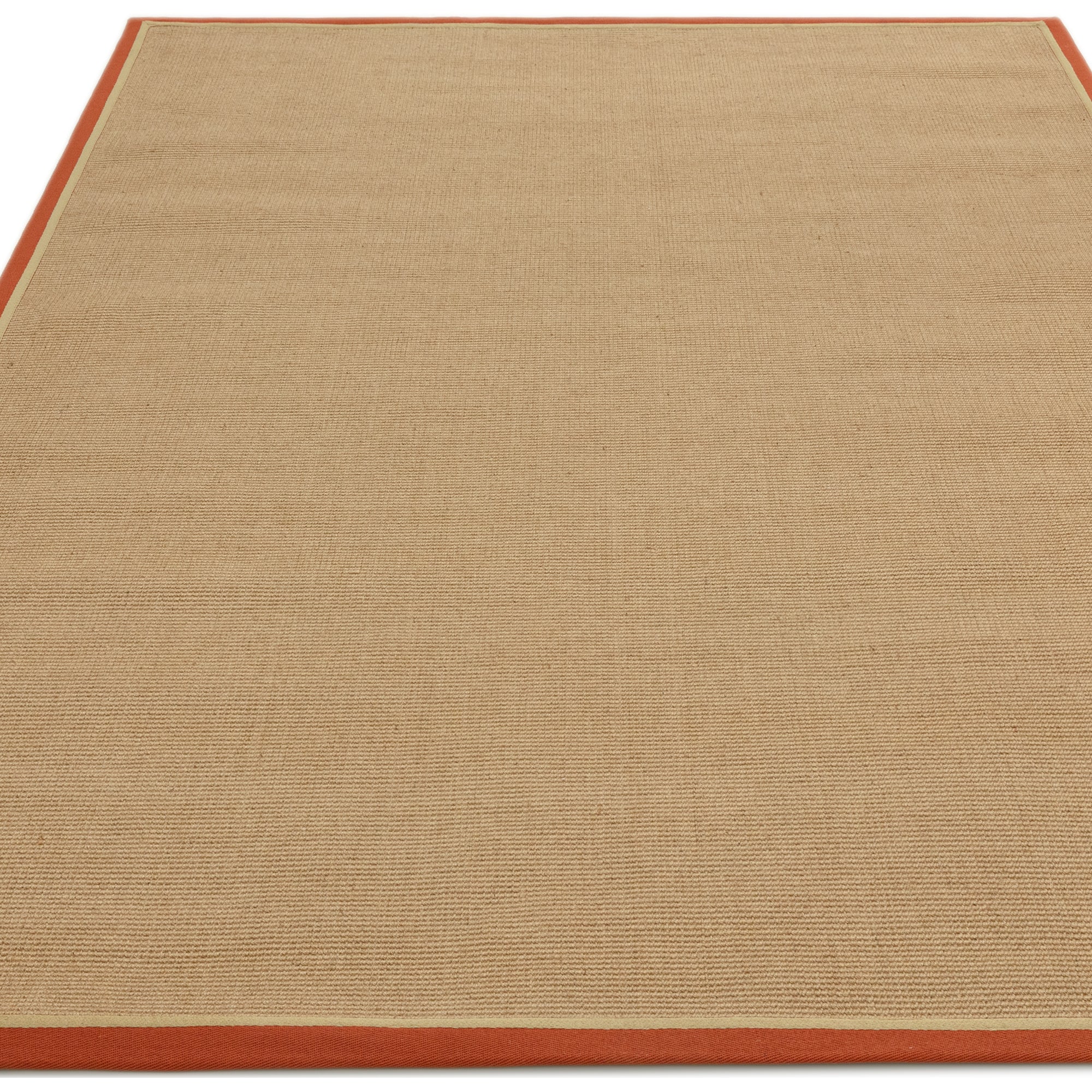 Bordo Boucle Rust Linen Rug