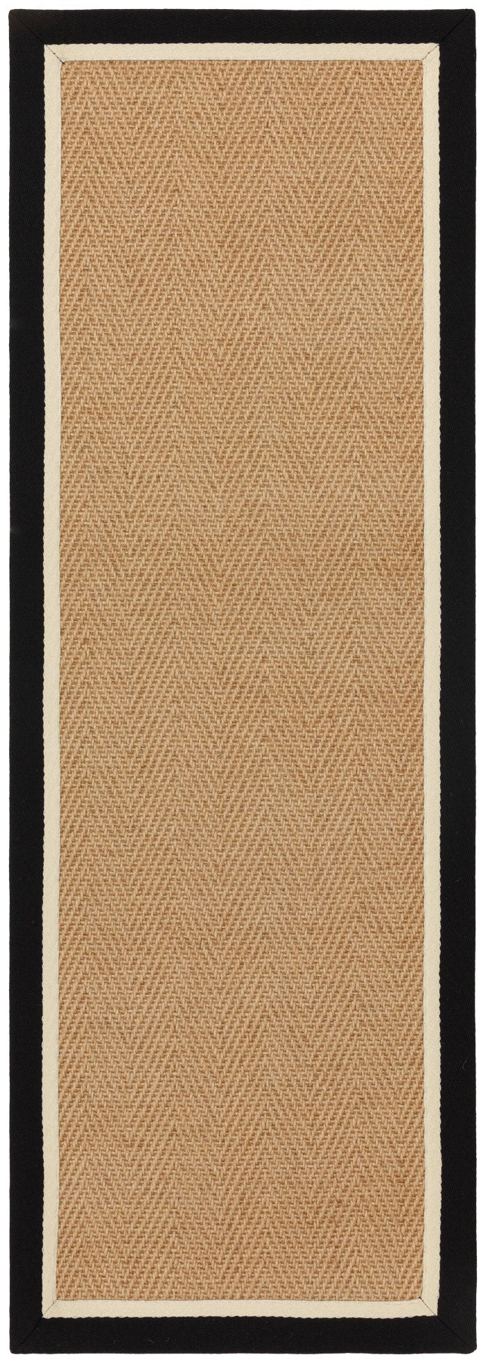 Bordo Herringbone Charcoal Cream Runner