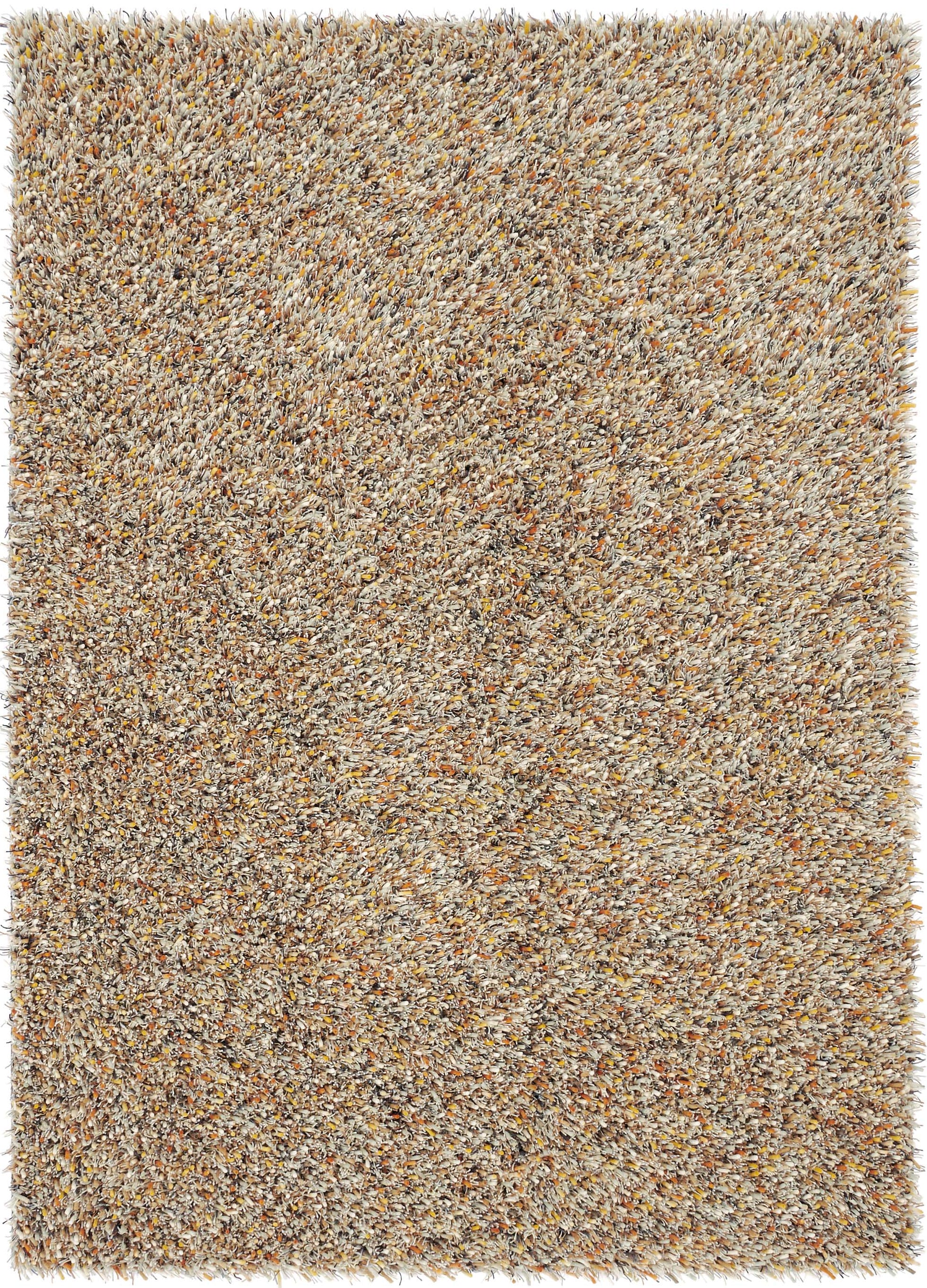 brink and campman brown and beige shagpile wool rug