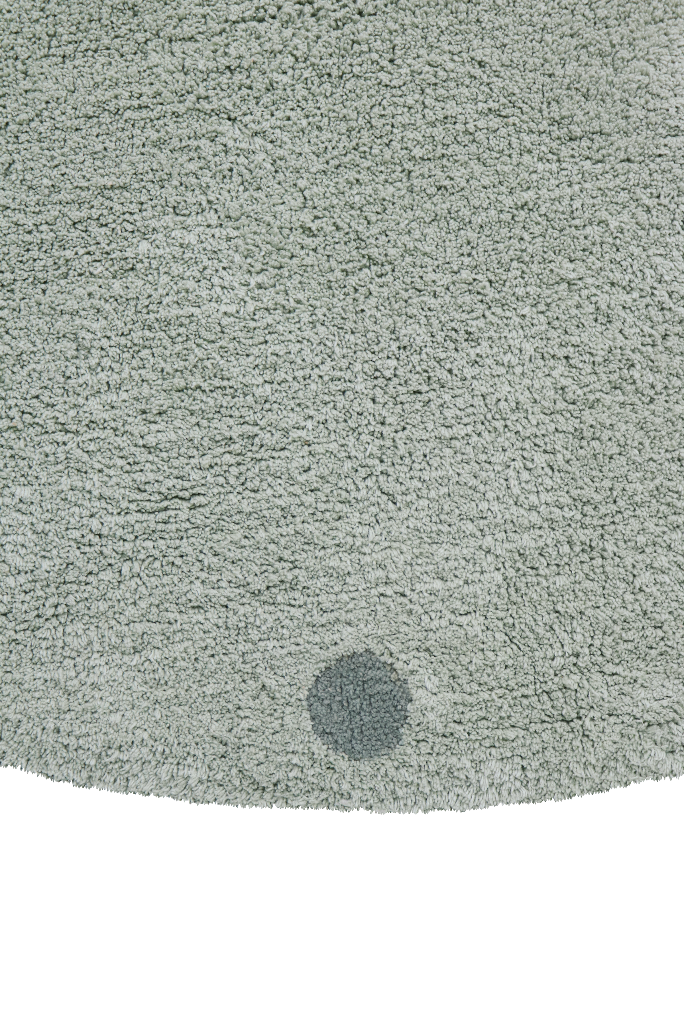 Washable Rug Round Dot Blue Sage