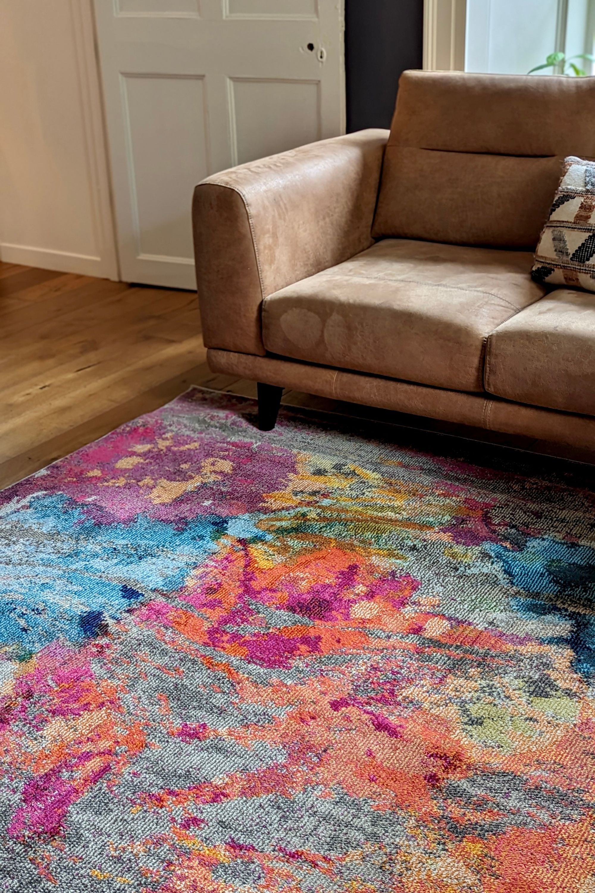 Abstract multicolour rug