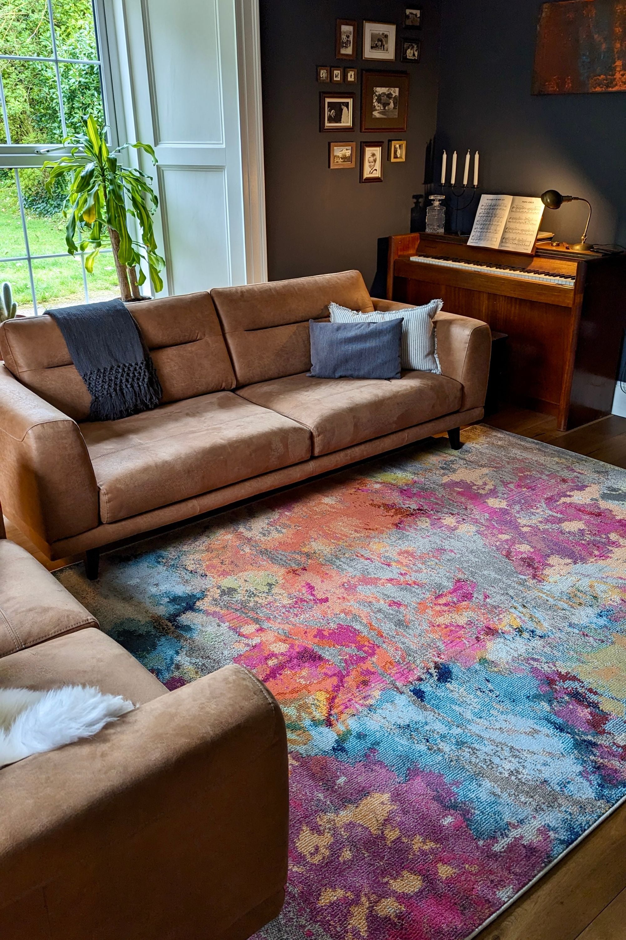 Abstract multicolour rug