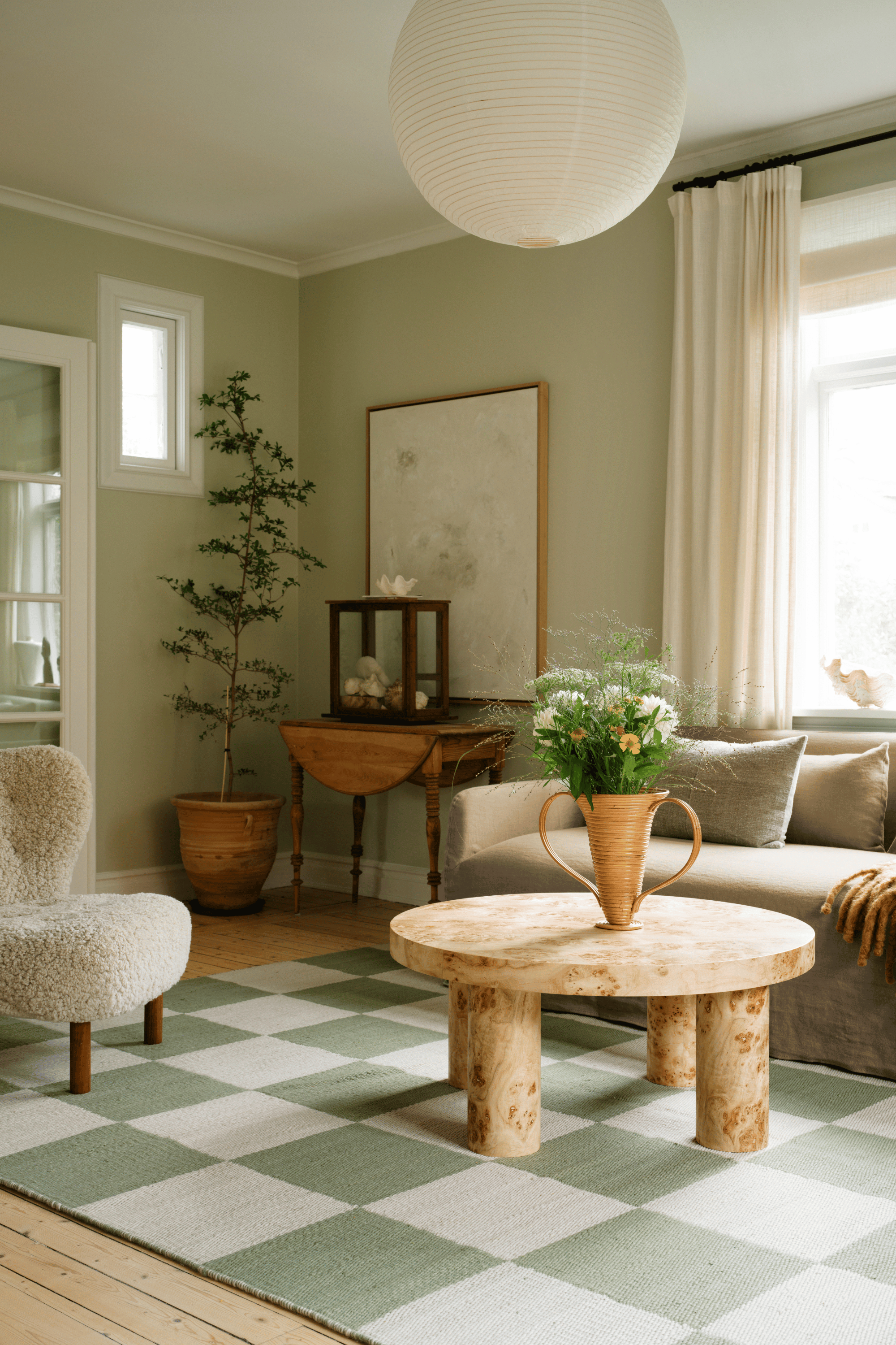 Chess Flatweave Sage