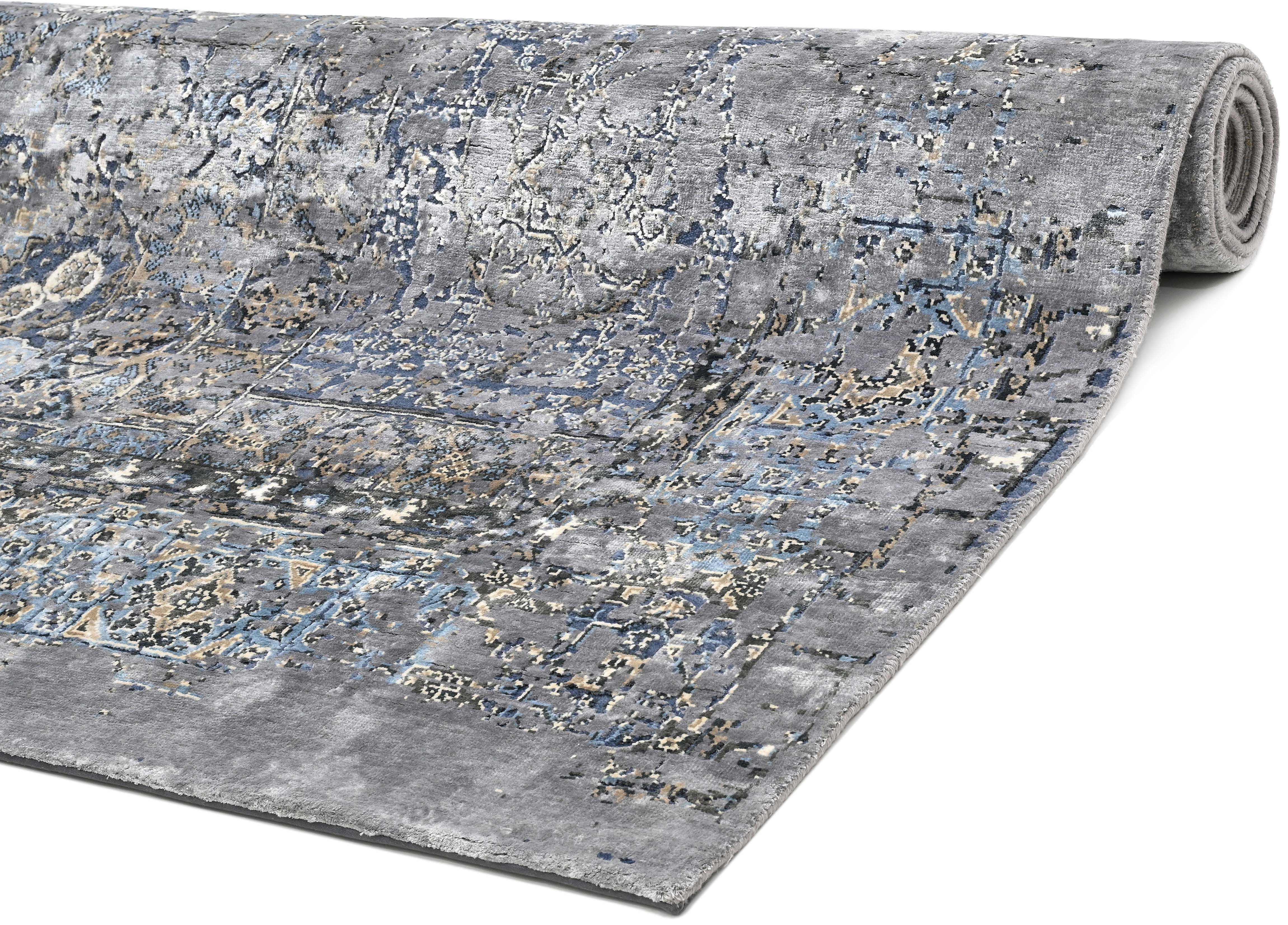 Modern grey luxury abstract rug