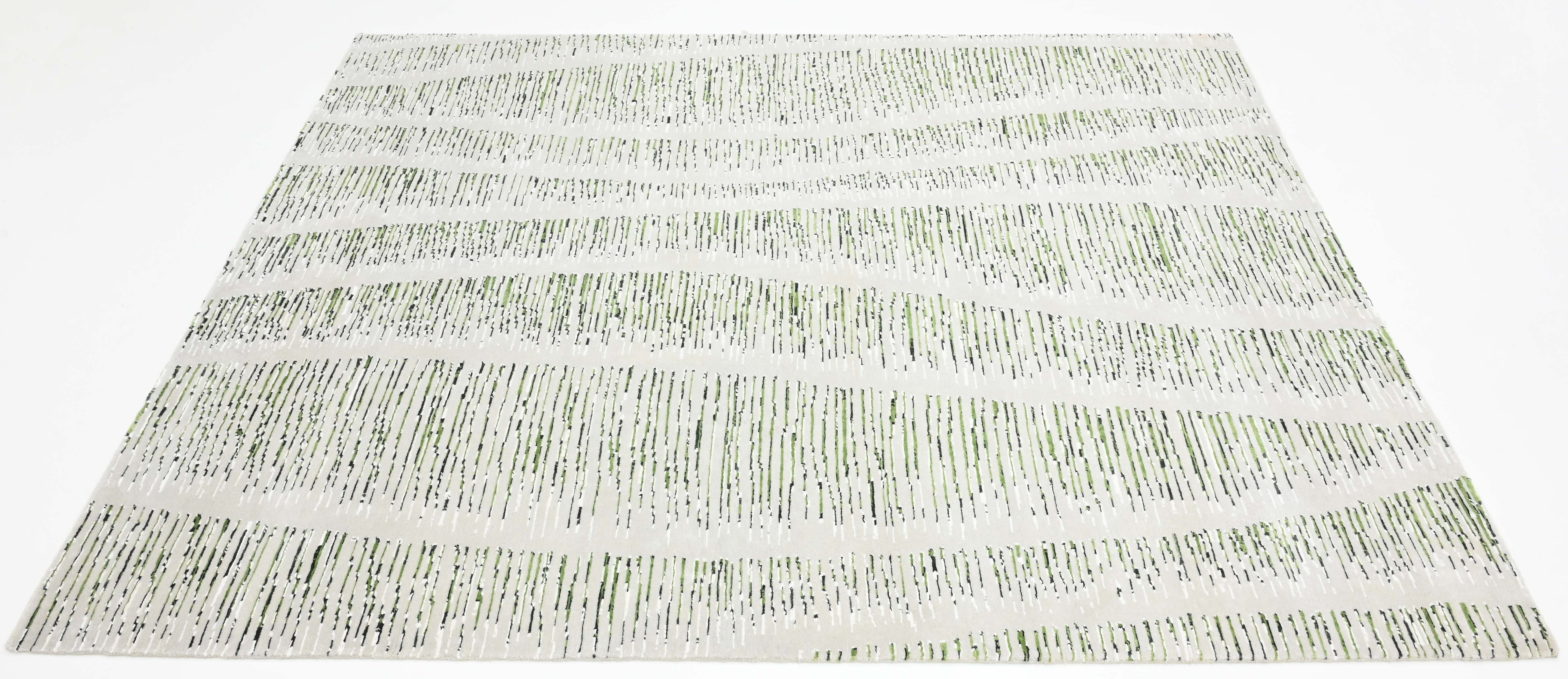 Modern green luxury abstract rug