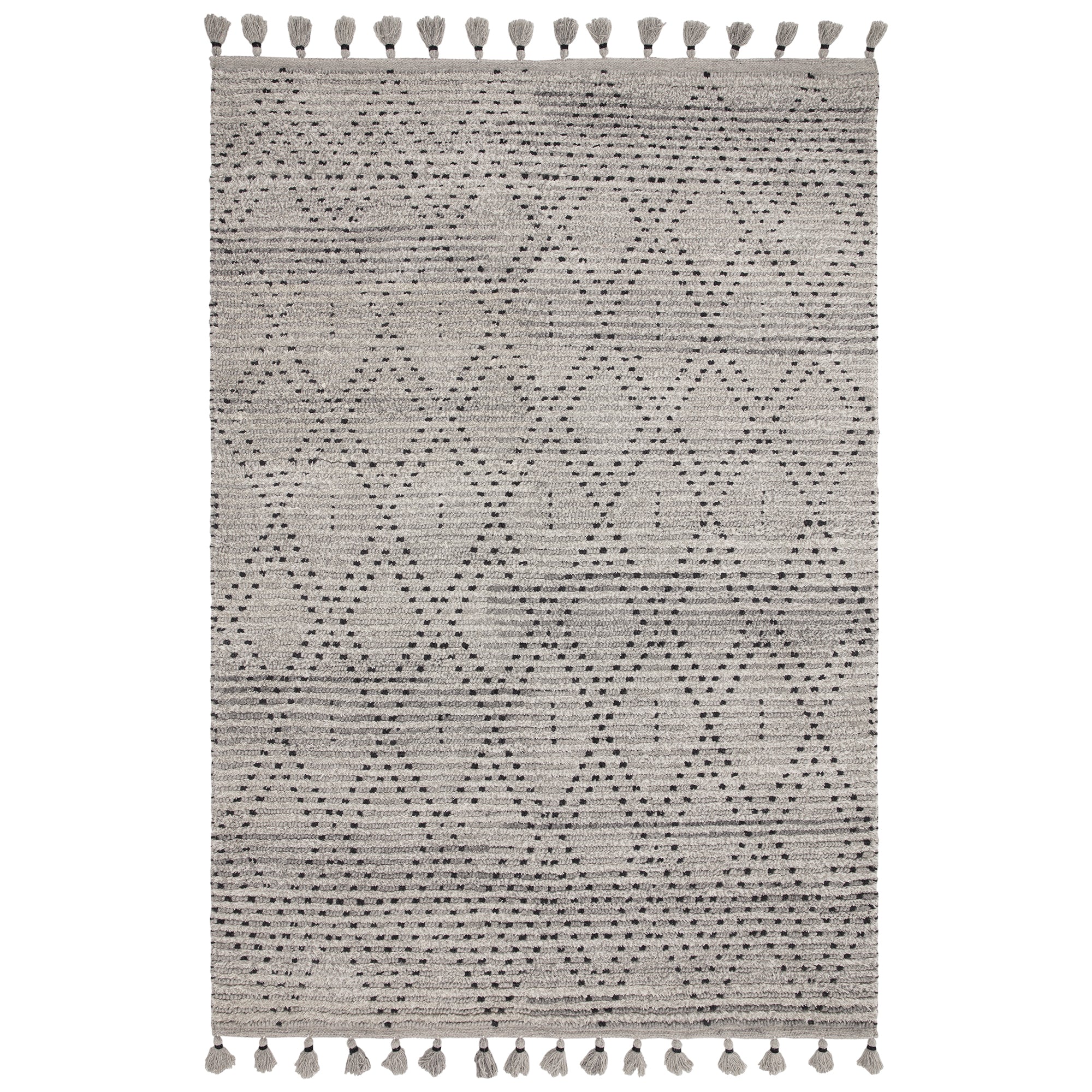 Nepal Grey & Black Diamond Rug