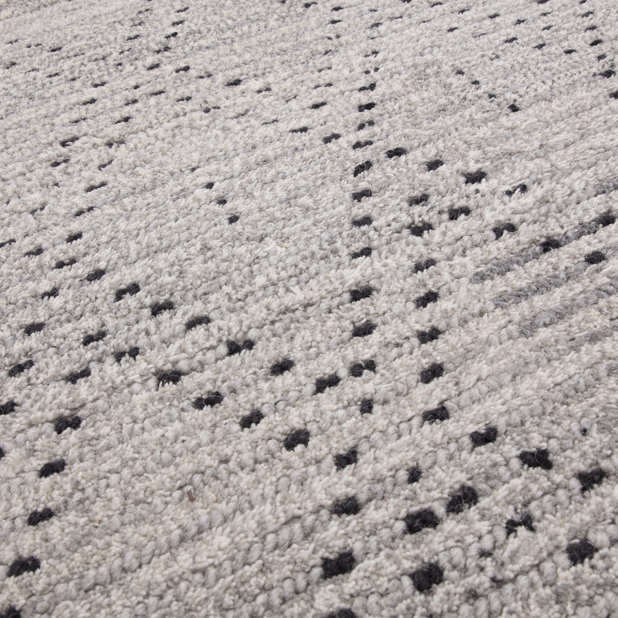 Nepal Grey & Black Diamond Rug