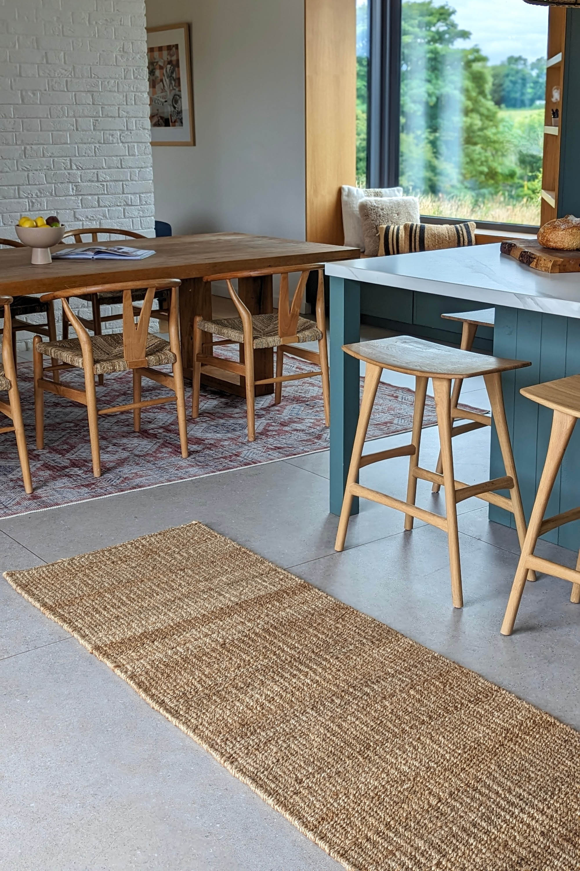 Plain brown jute runner