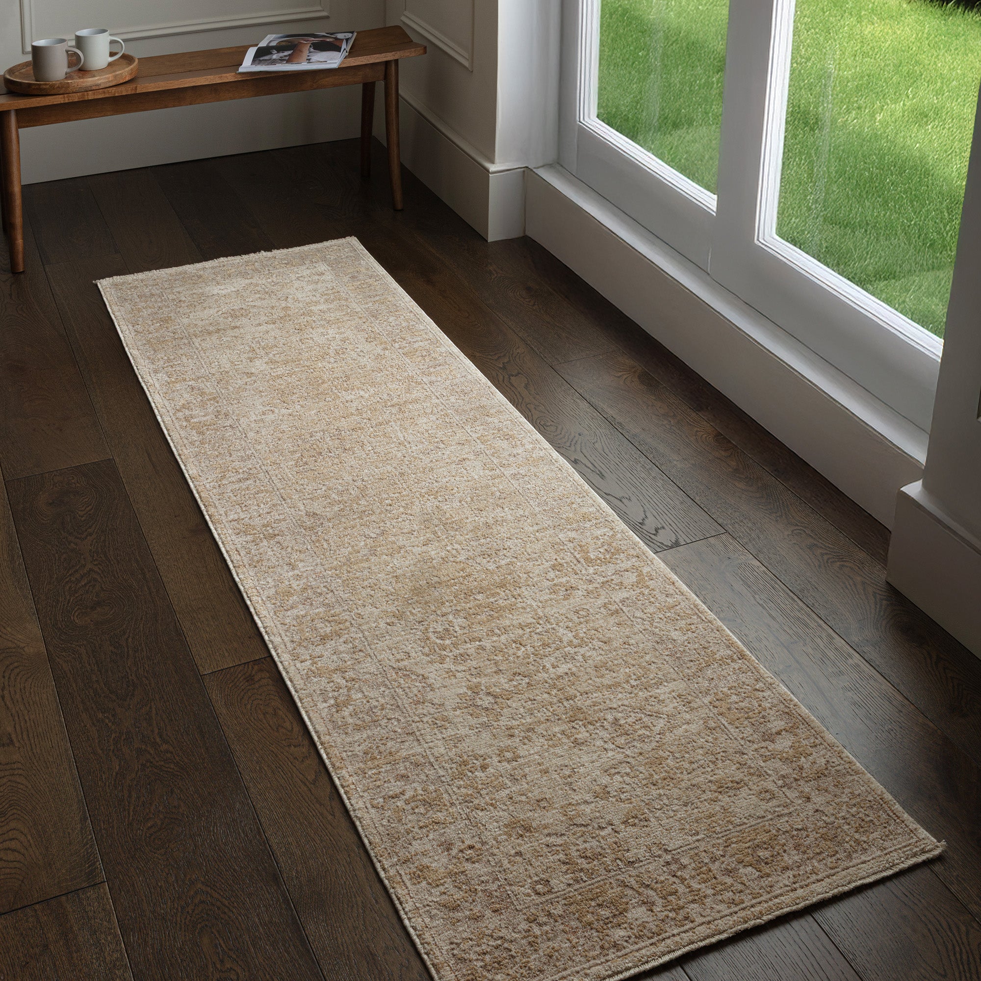 Heriz Ornate Beige Runner