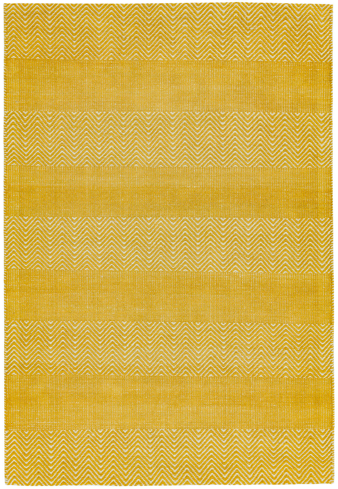 striped yellow rug