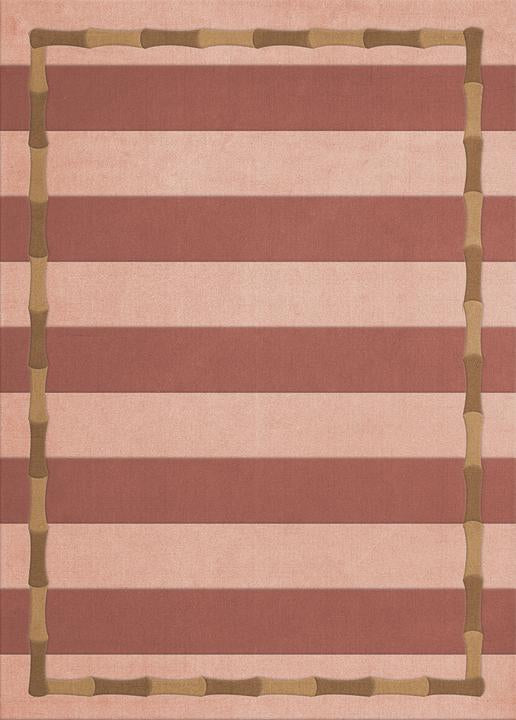 Alice Crawley Bamboo Stripe Blue Terracotta