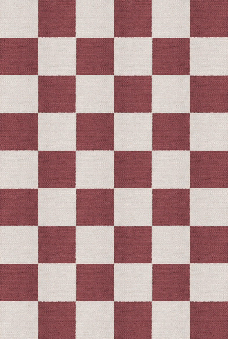 Chess Flatweave Burgundy
