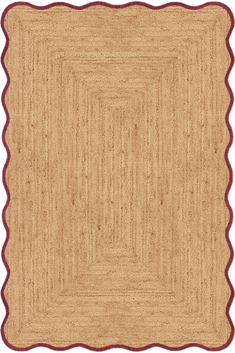 Scallop Jute Burgundy
