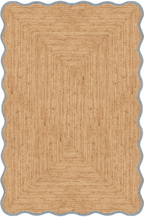 Scallop Jute Misty Blue