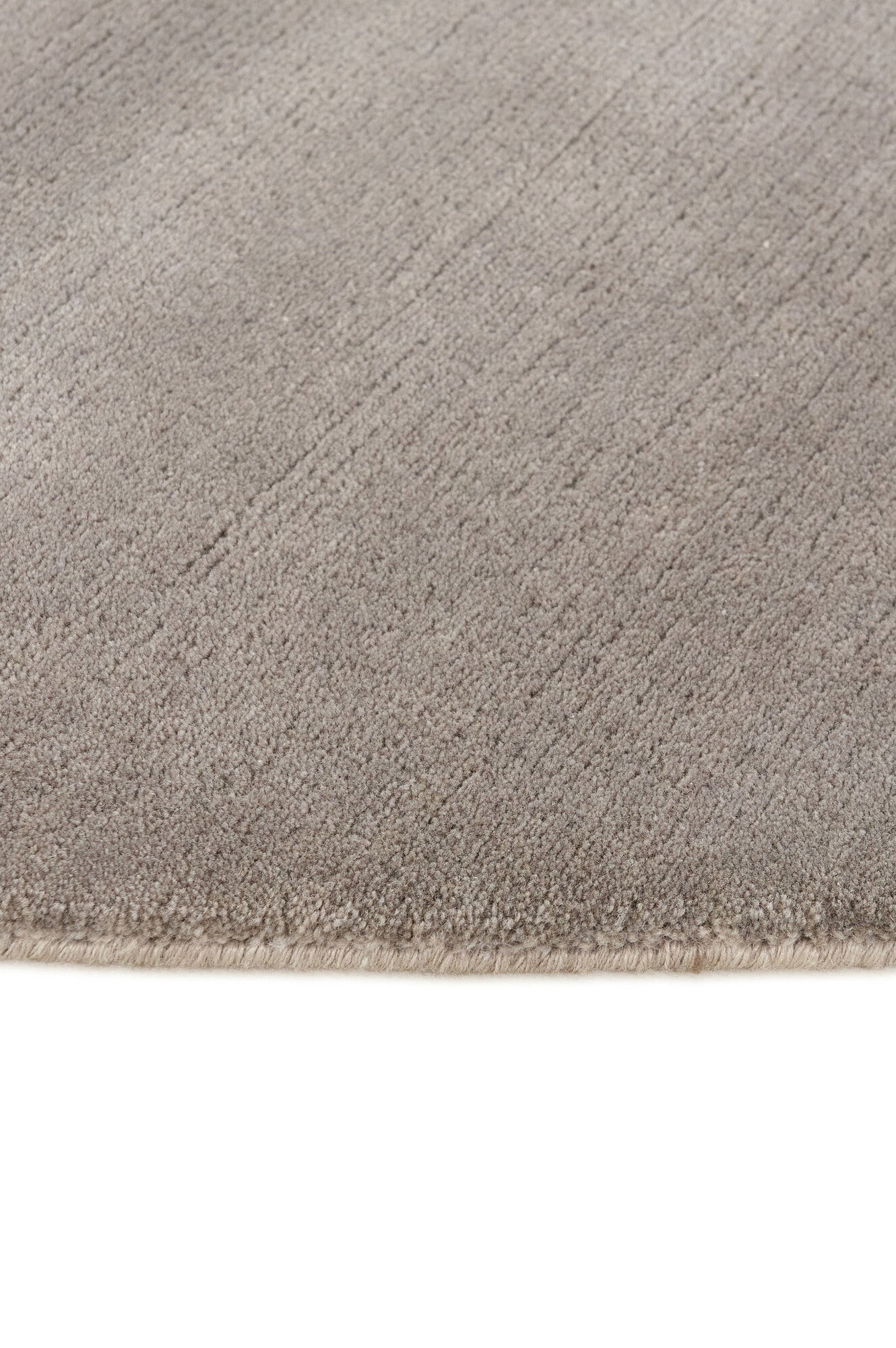 Luxury plain modern brown circle rug