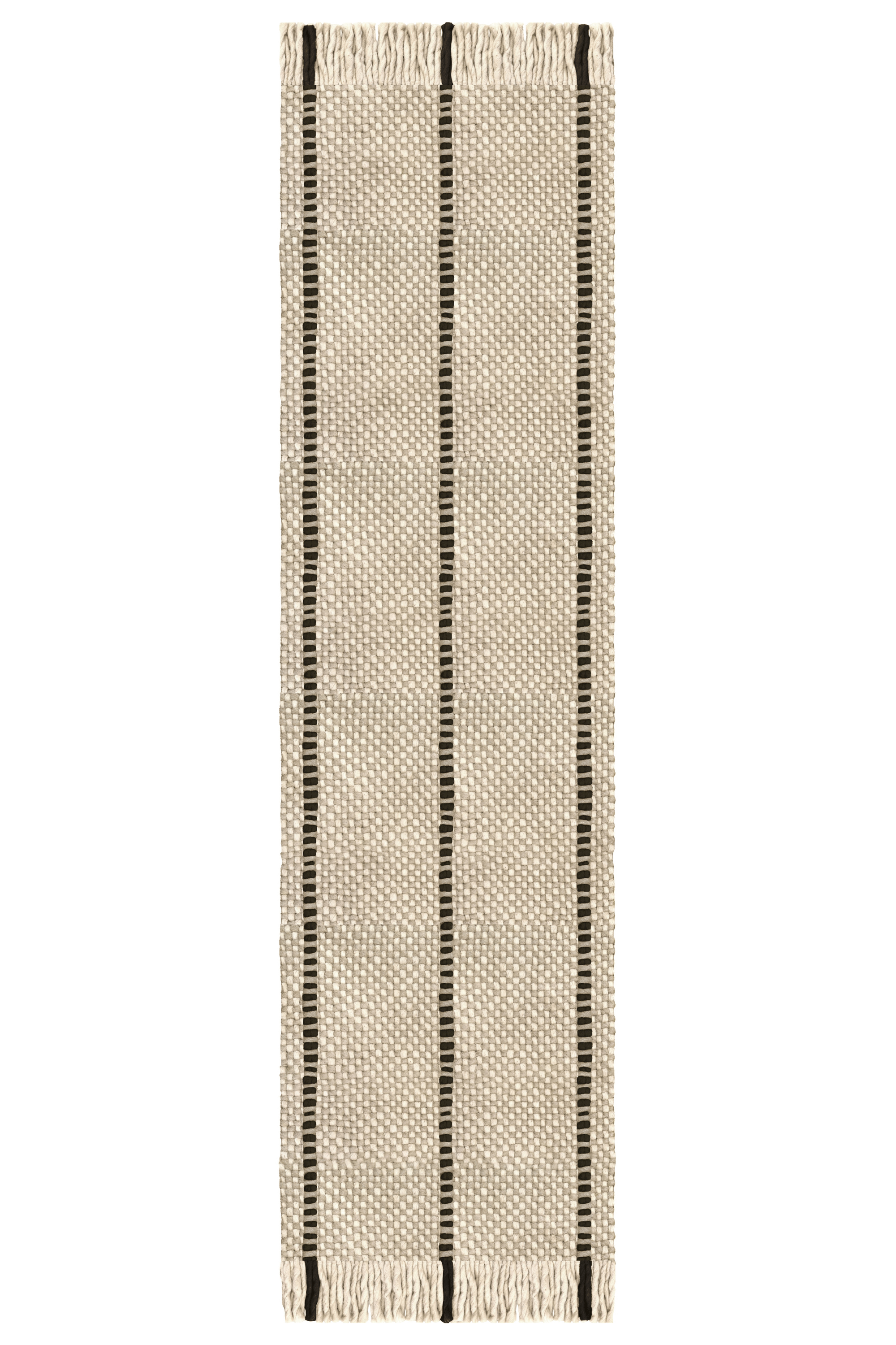 Massproduction Cord Black White Runner