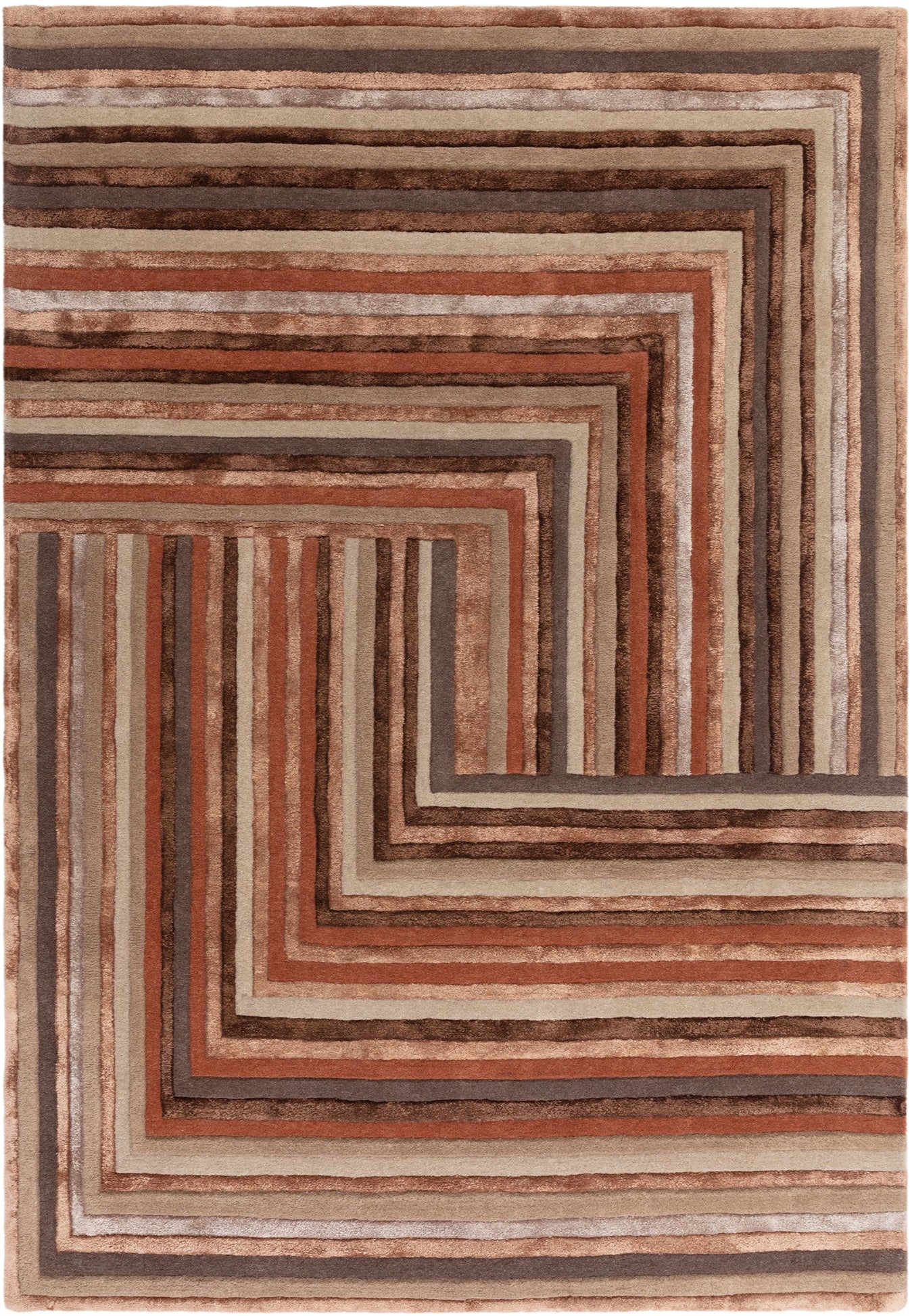 Matrix Network Terracotta Rug