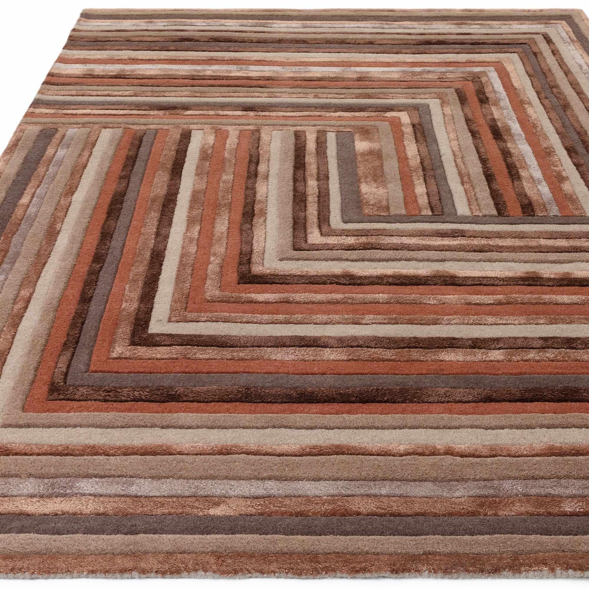 Matrix Network Terracotta Rug