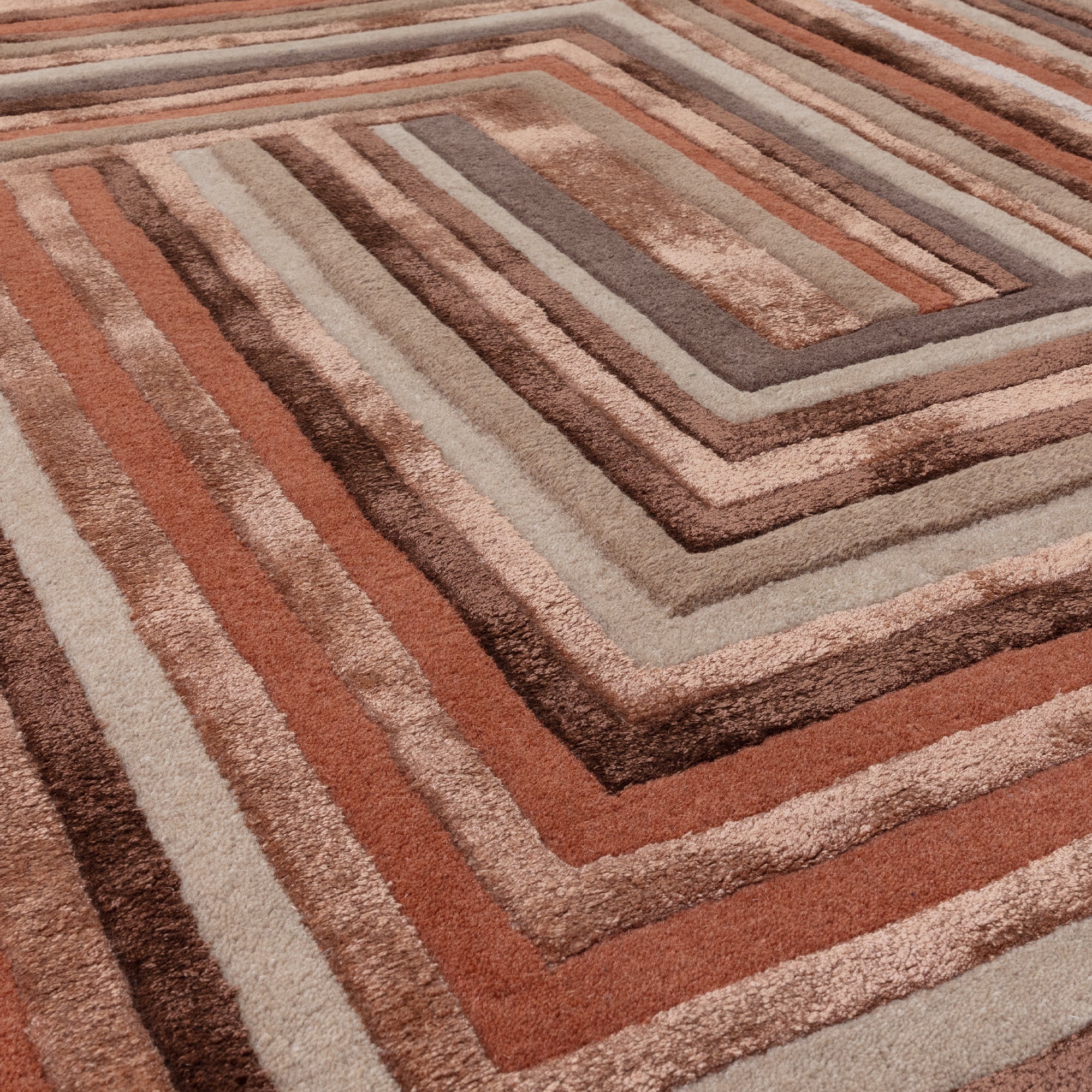 Matrix Network Terracotta Rug