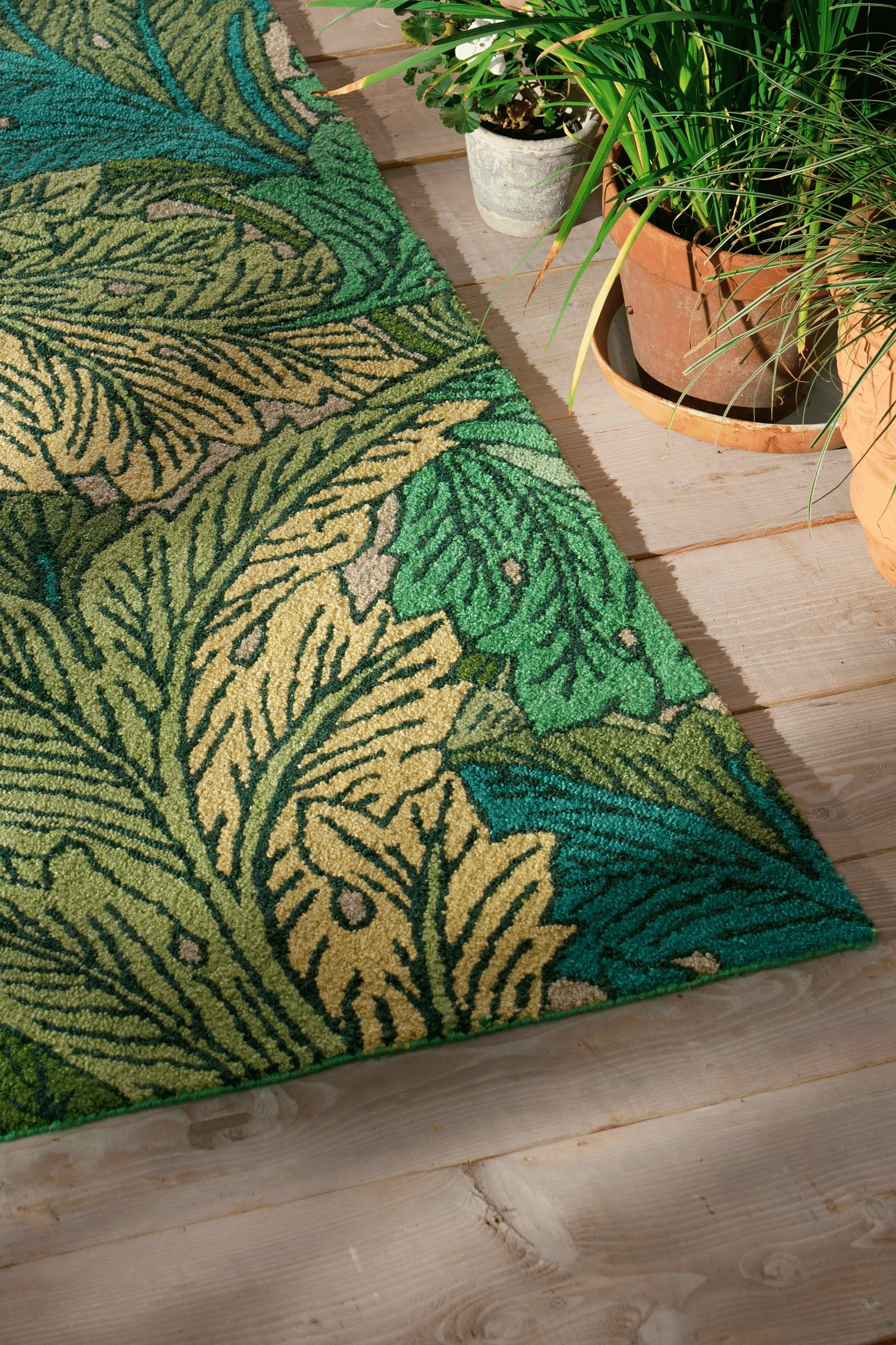 Morris & Co Acanthus Nettle/Sky Blu Outdoor 427307