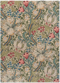Morris & Co Golden Lily Green Red 130107