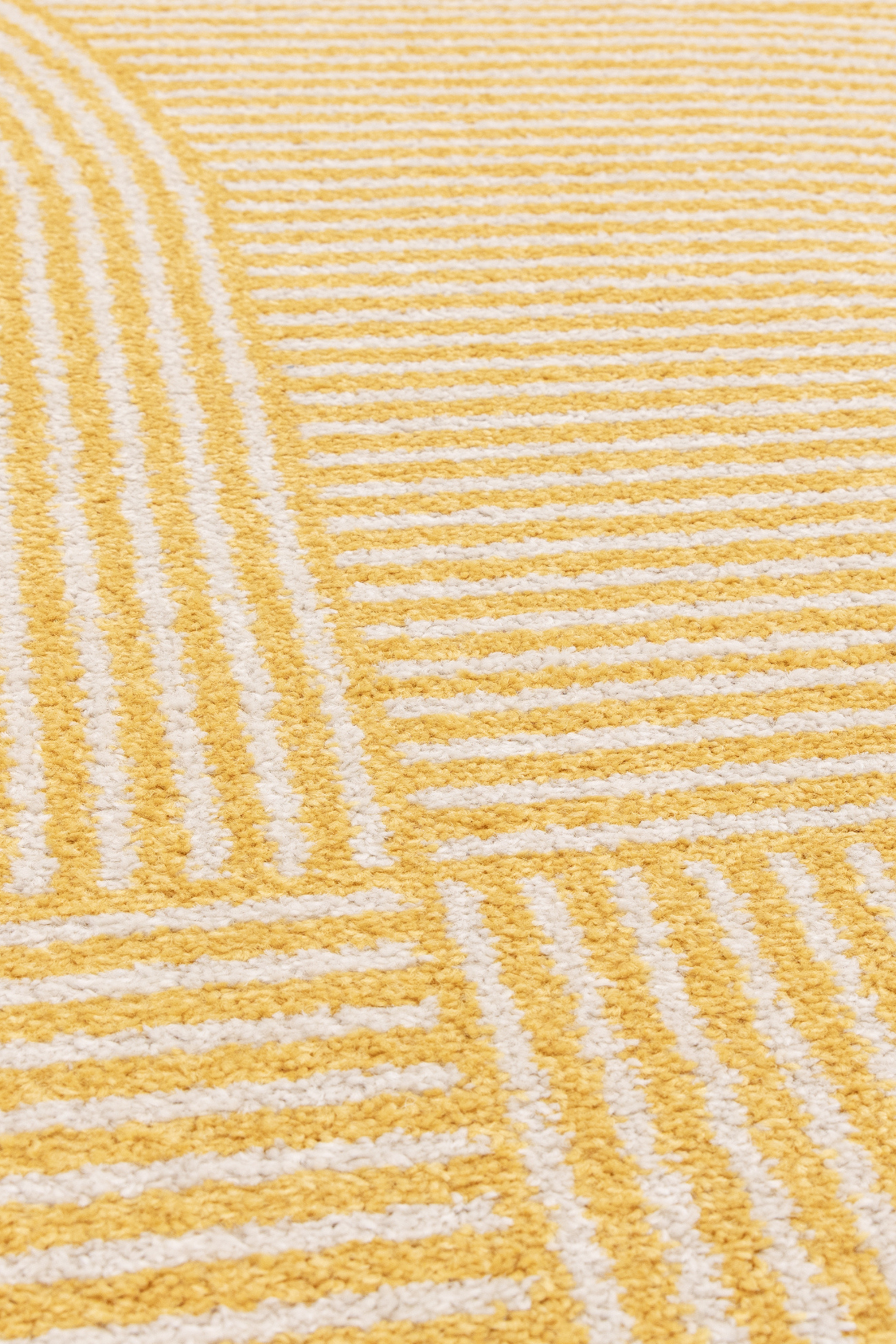 geometric yellow flatweave rug