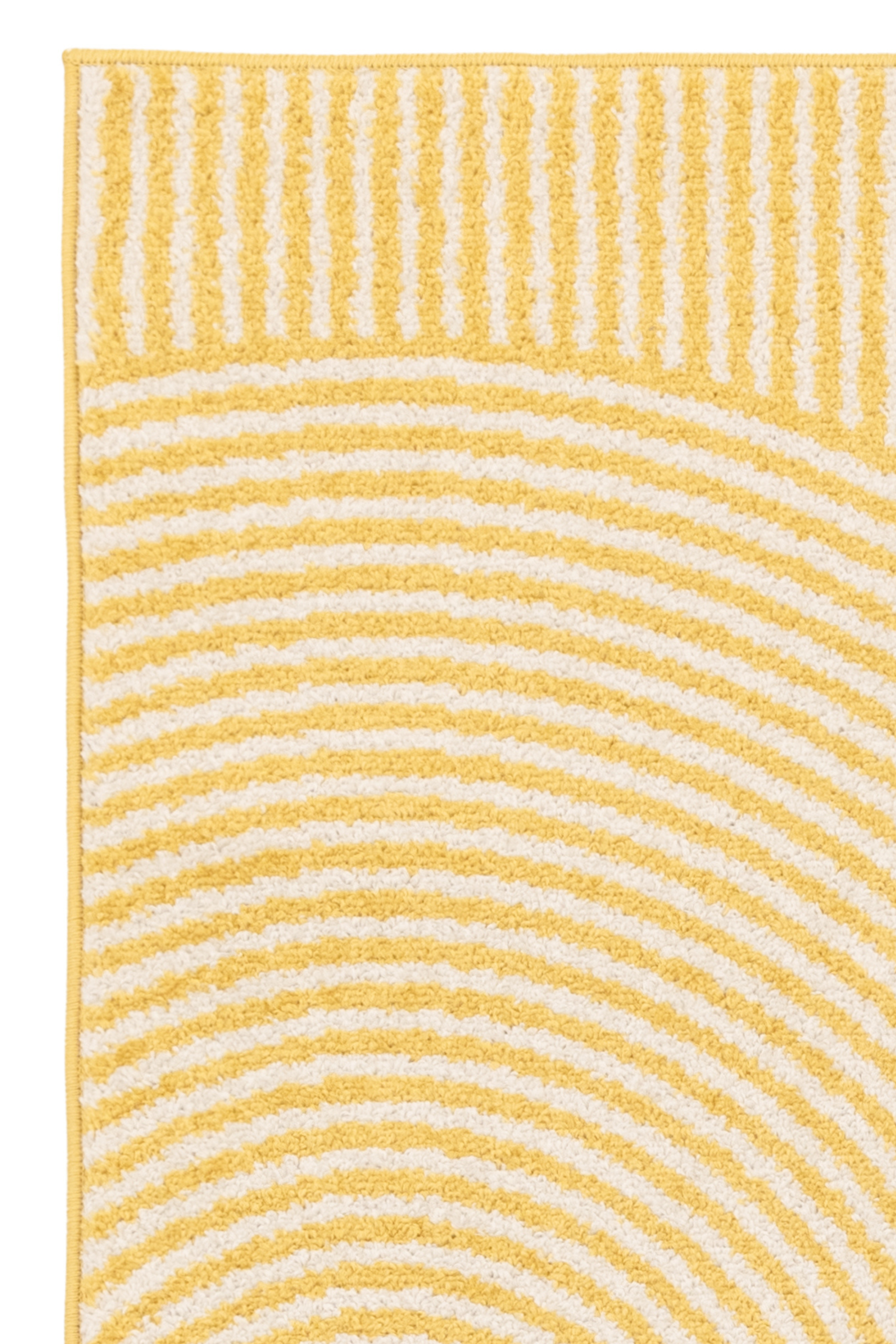 geometric yellow flatweave rug